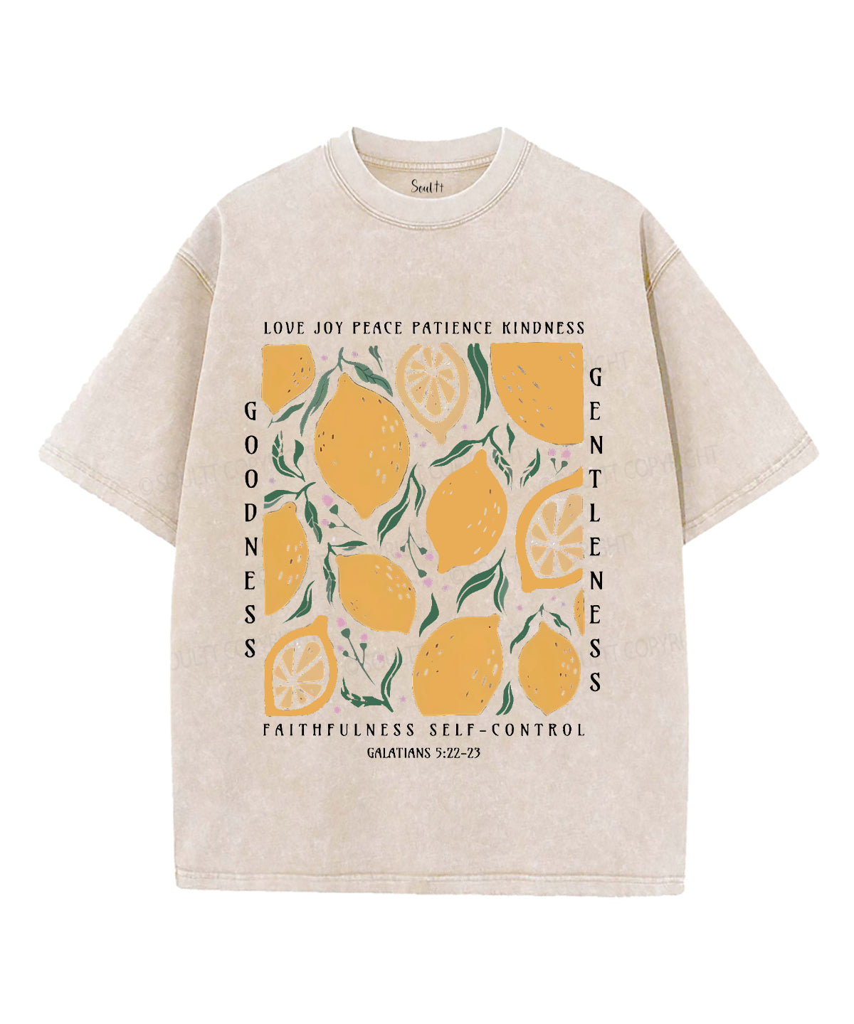 Love Joy Peace Patience Kindness Unisex Washed Christian T-shirt Hoodie, Sweatshirt | CiraTrend.com (Image 1)