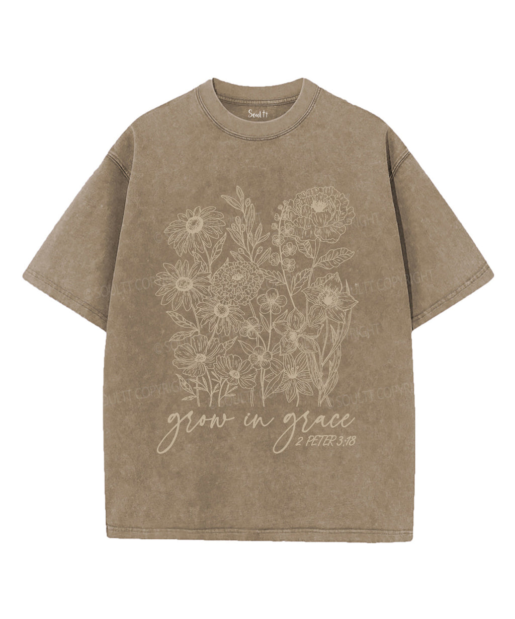 Grow Grace Washed Christian Style003 T-Shirts, Hoodie, Sweatshirt