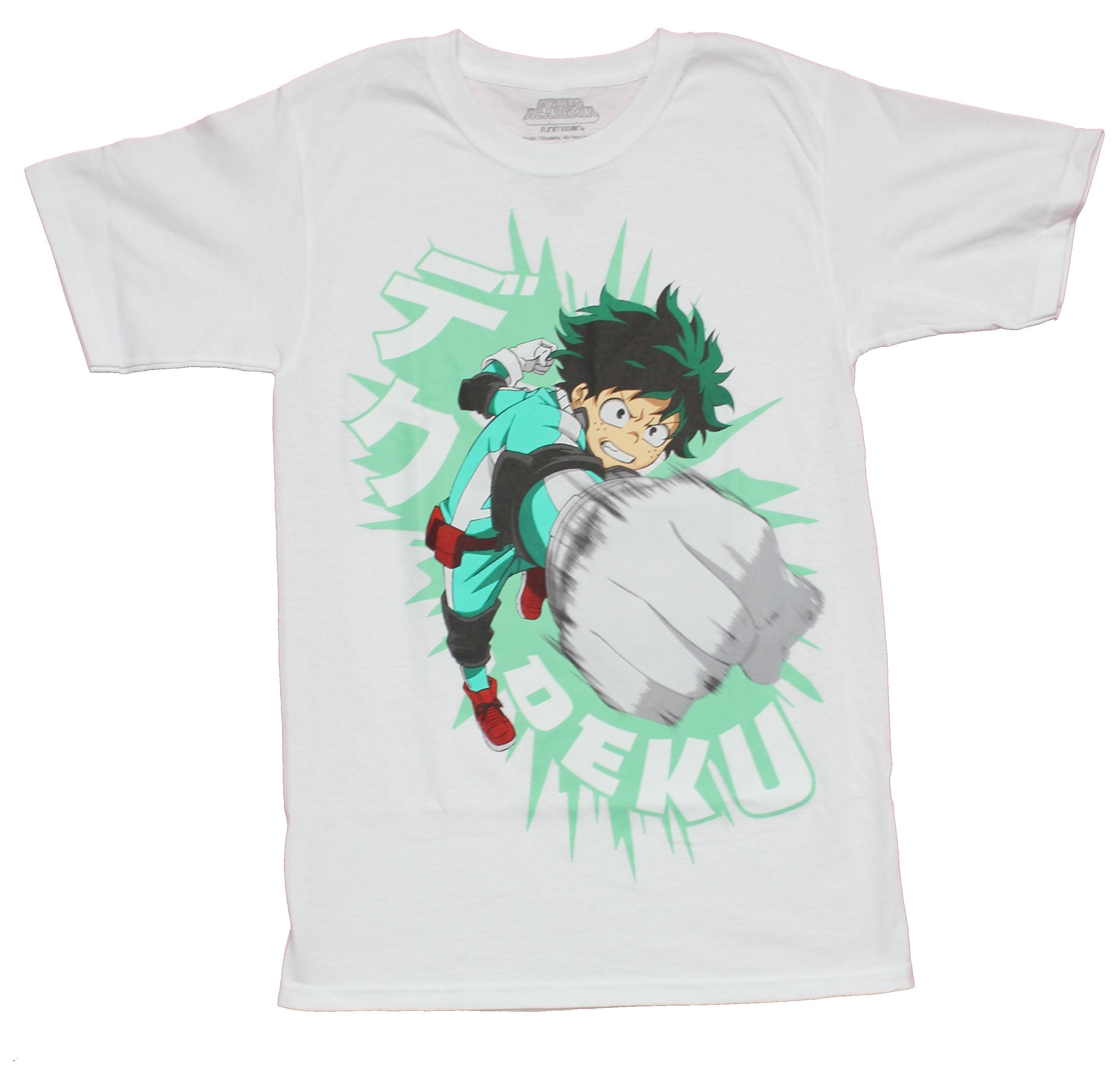 My Hero Academia Mens T-Shirt - Deku Green Powered Super Punch Image Hoodie, Sweatshirt | CiraTrend.com