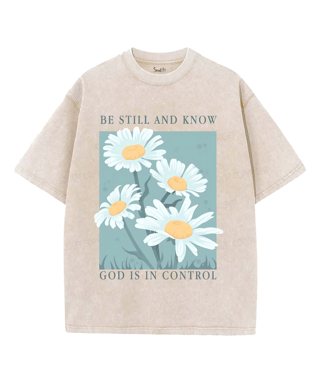 Be Still And Know Unisex Washed Christian T-shirt Style004 Hoodie, Sweatshirt | CiraTrend.com (Image 1)