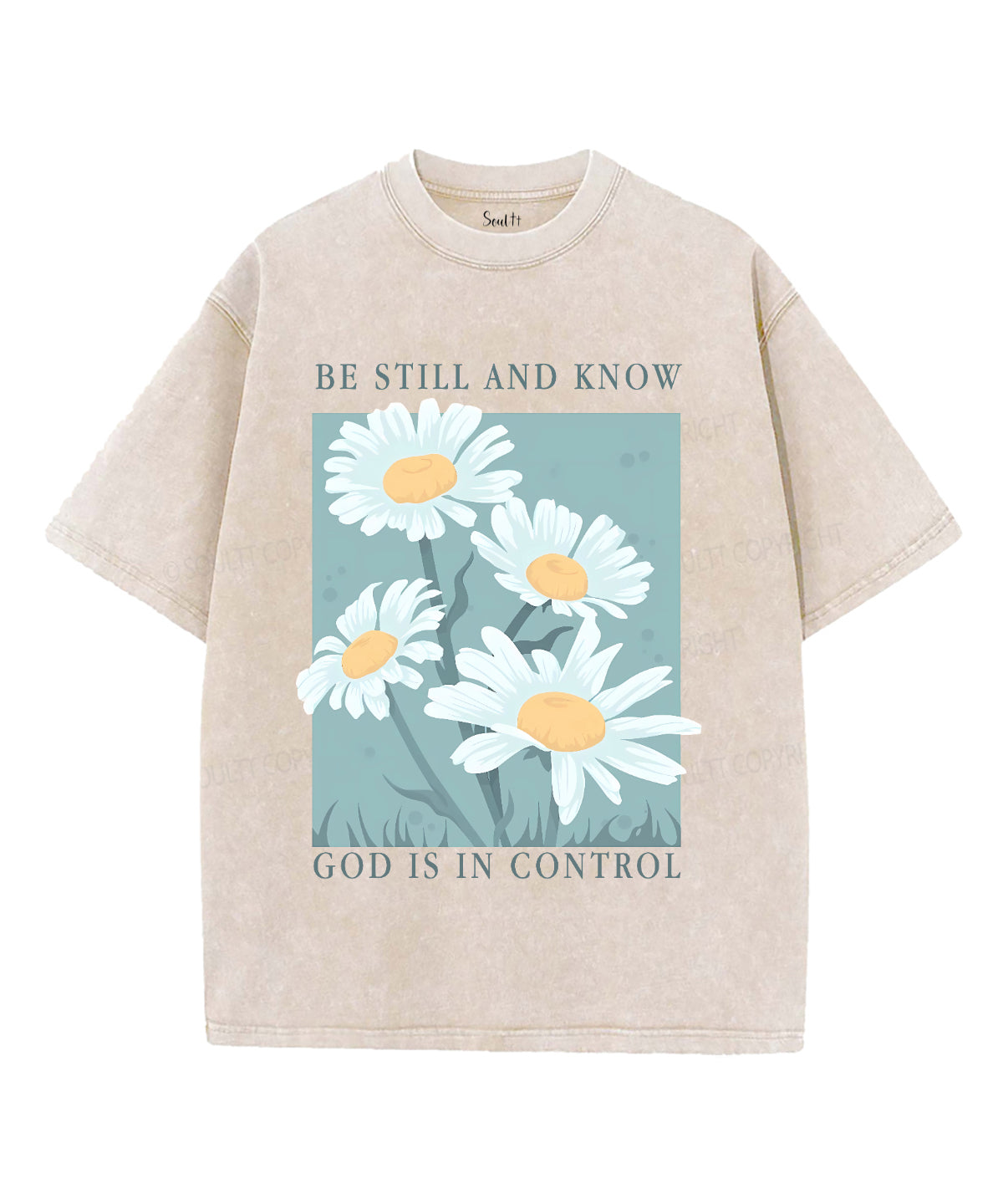 Be Still And Know Unisex Washed Christian T-shirt Style004 Hoodie, Sweatshirt | CiraTrend.com (Image 1)
