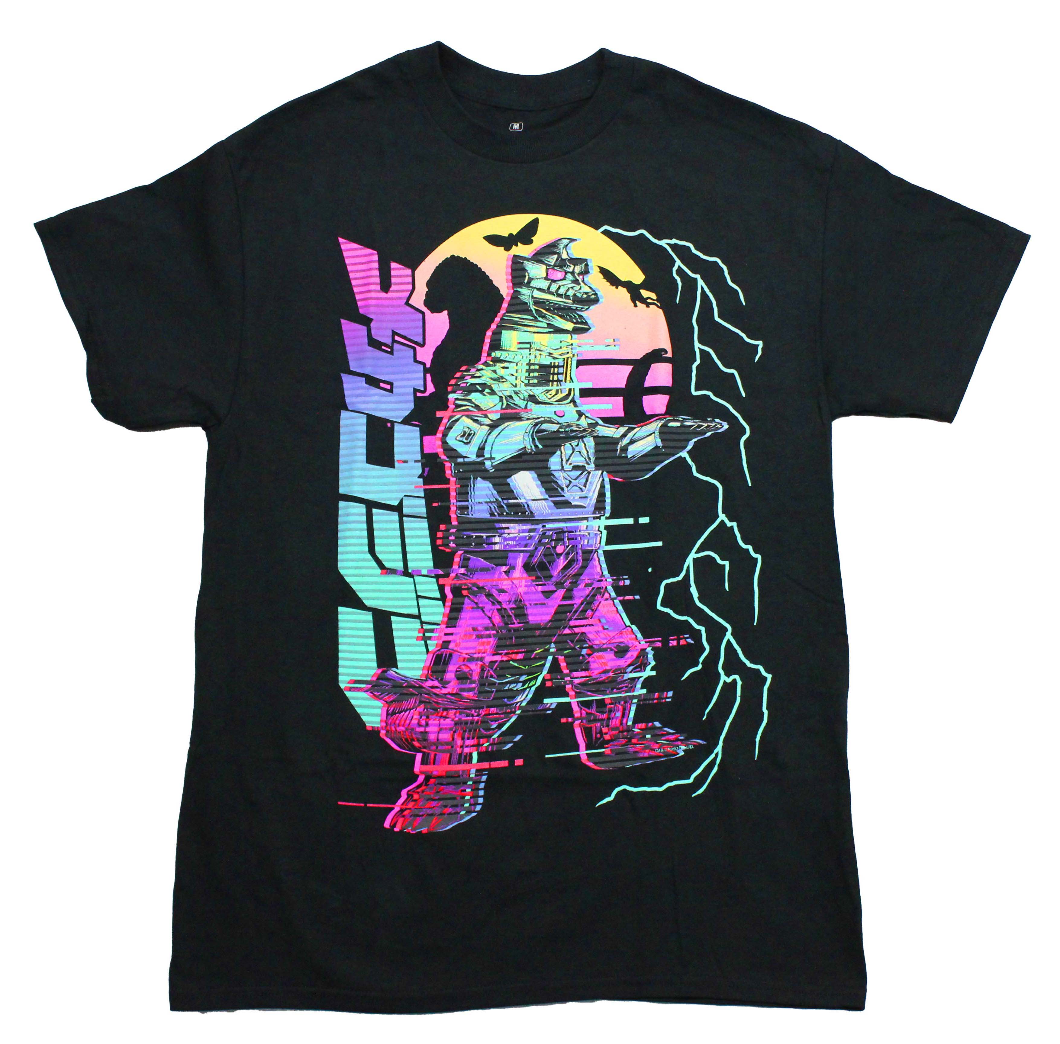Godzilla MechaGodzilla Mens T-Shirt - Godzilla: Mechagodzilla Neon Vaporwave Hoodie, Sweatshirt | CiraTrend.com