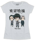 Tokyo Ghoul Girls Juniors T-Shirt - Three Chibi Character Under Logo Hoodie, Sweatshirt | CiraTrend.com