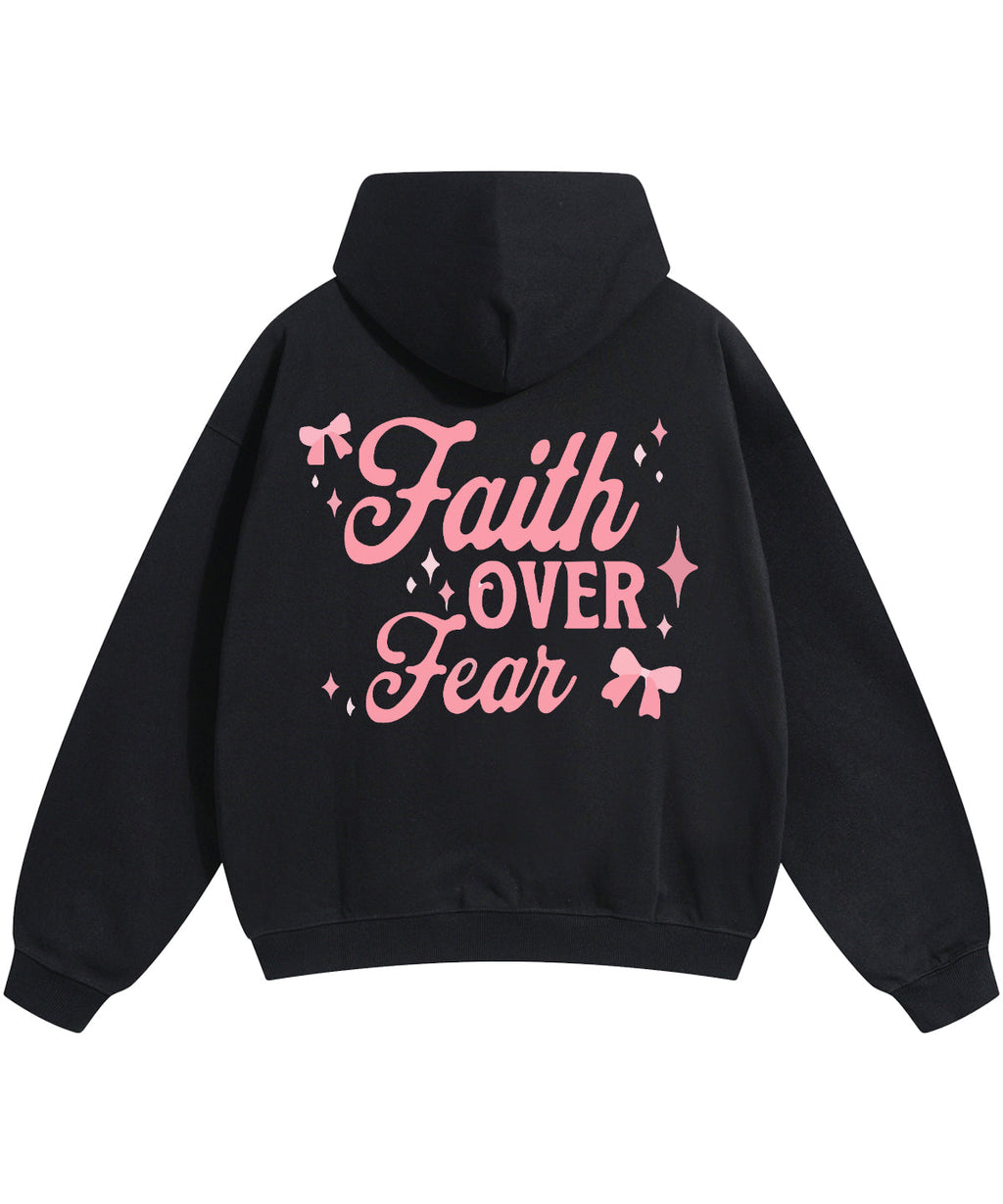 Faith Over Fear Double Sided Cotton Christian Hoodie T-Shirts, Sweatshirt | CiraTrend.com (Image 3)