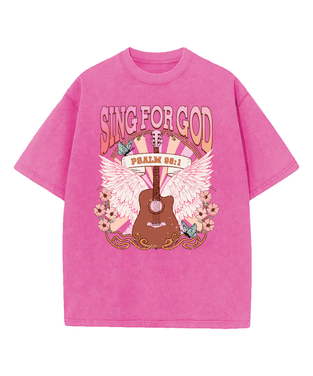 Sing For God Washed Christian T-shirt Hoodie, Sweatshirt | CiraTrend.com (Image 2)