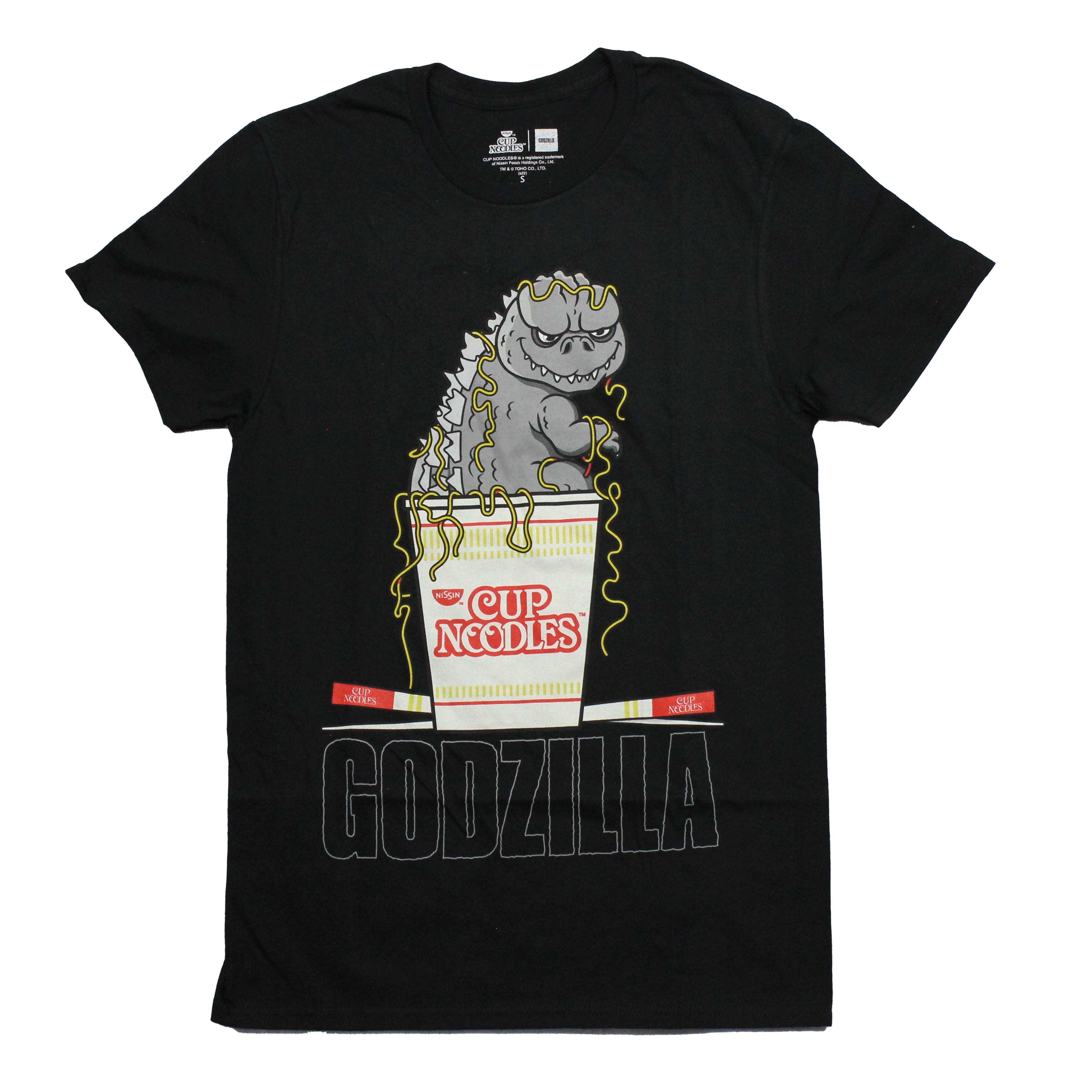 Godzilla  Mens T-Shirt - Sitting in Cup Noodles Hoodie, Sweatshirt | CiraTrend.com