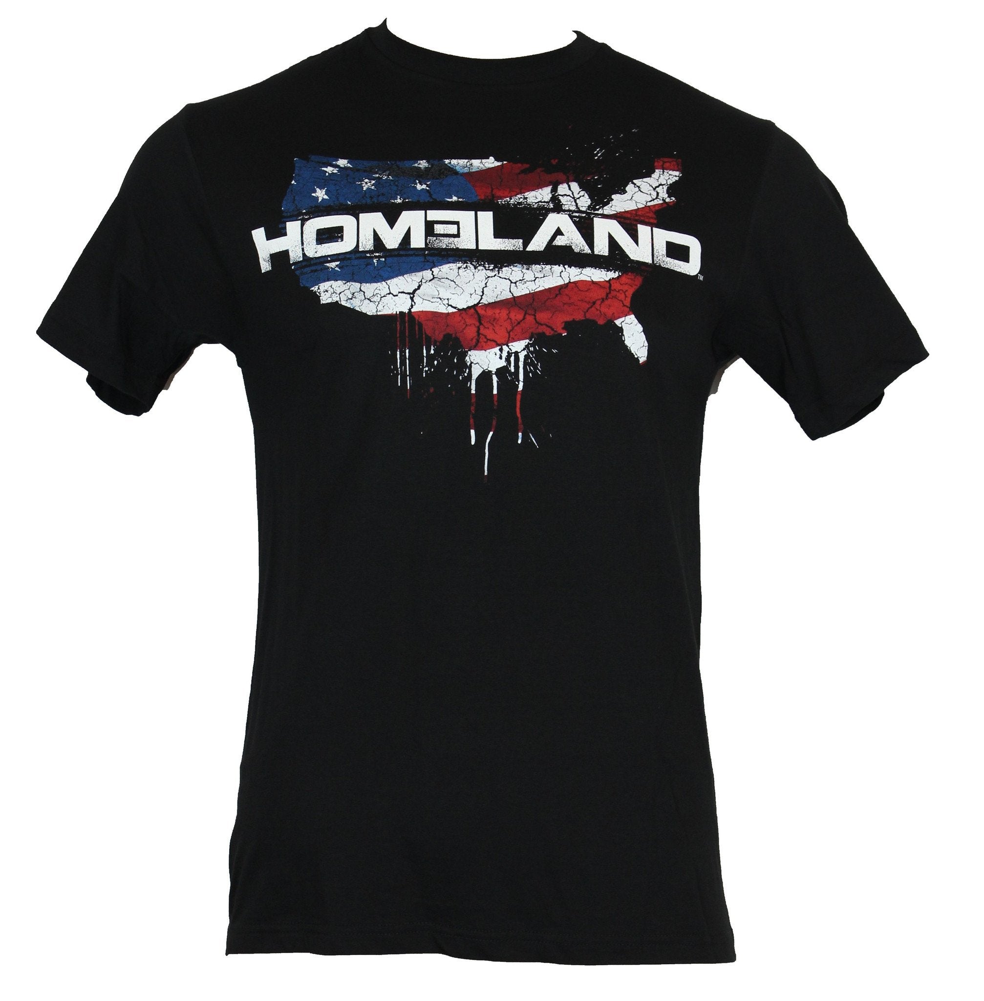 Homeland Mens T-Shirt -Dripping American Flag USA Logo Image Hoodie, Sweatshirt | CiraTrend.com