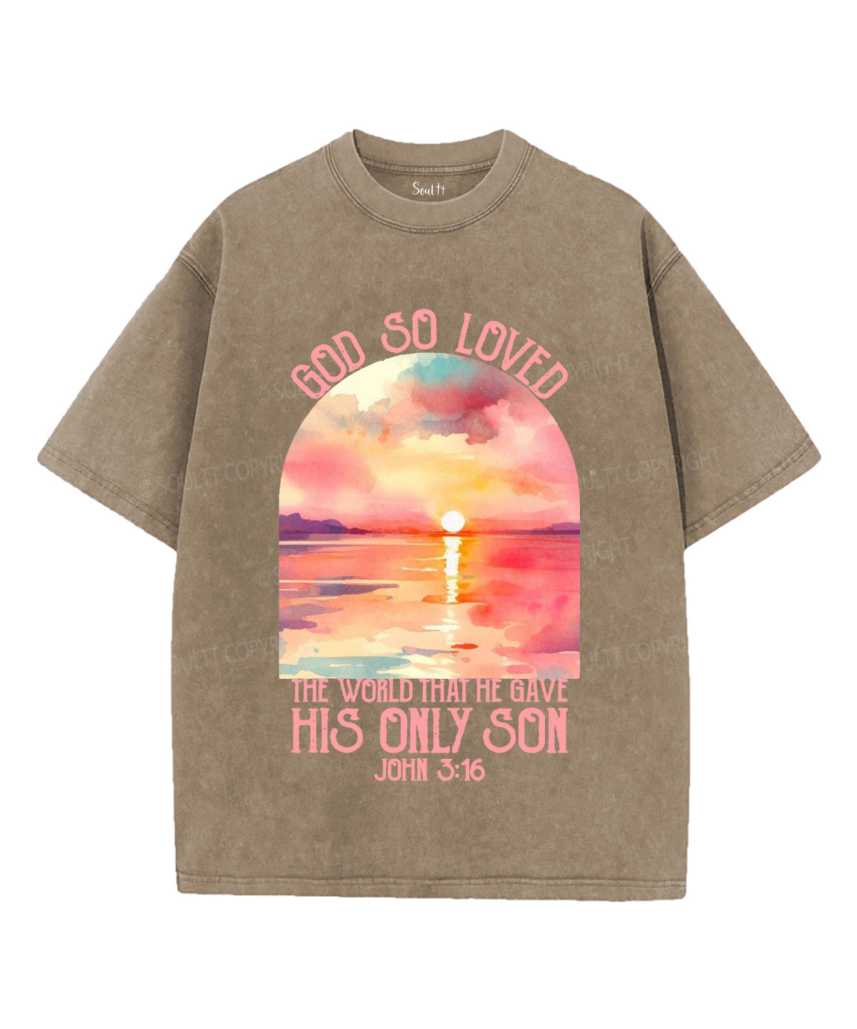God So Loved Washed Christian Style002 T-Shirts, Hoodie, Sweatshirt