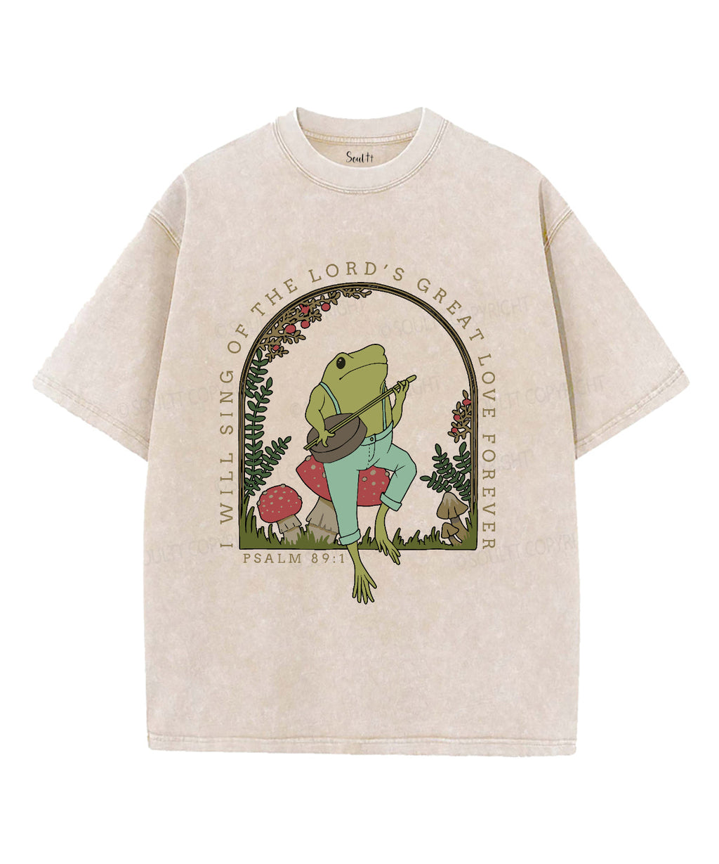 I Will Sing Of The Lord's Great Love Unisex Washed Christian T-shirt Hoodie, Sweatshirt | CiraTrend.com (Image 2)