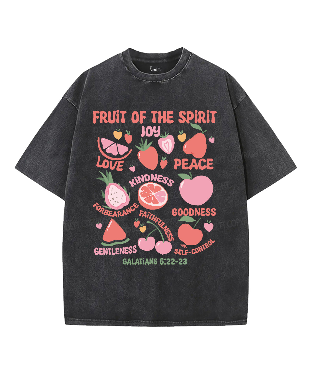 Fruit Of The Spirit Washed Christian T-shirt Style003 Hoodie, Sweatshirt | CiraTrend.com (Image 1)