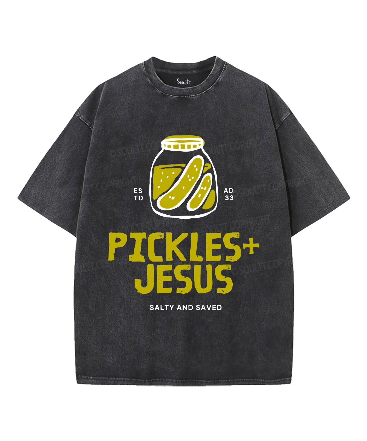 Salty And Saved Unisex Washed Christian T-shirt Hoodie, Sweatshirt | CiraTrend.com (Image 2)