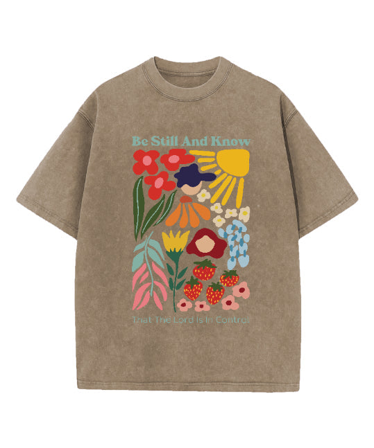 Be Still and Know That the Lord is in Control Washed Christian T-shirt Hoodie, Sweatshirt | CiraTrend.com (Image 5)
