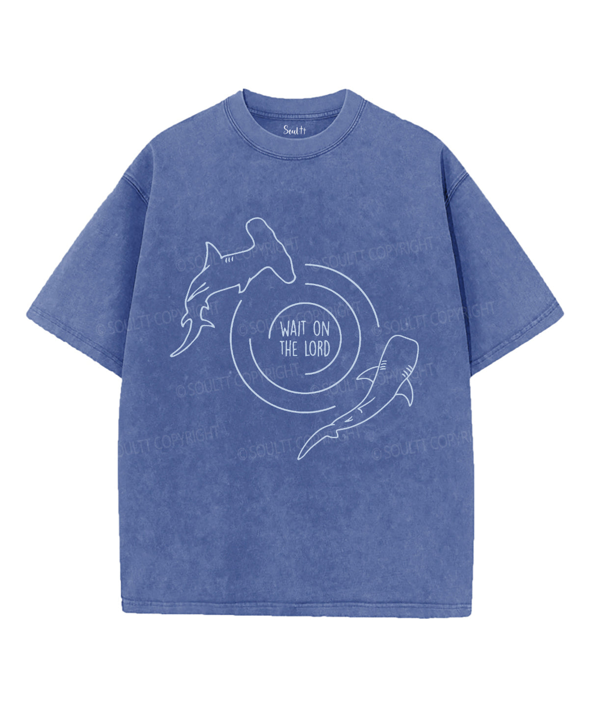 Wait On The Lord Unisex Washed Christian T-shirt Hoodie, Sweatshirt | CiraTrend.com (Image 4)