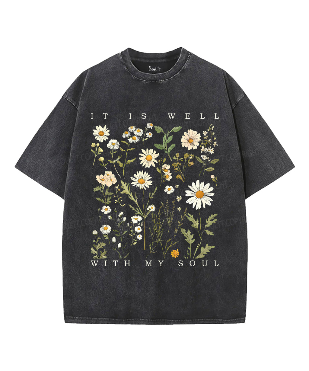 It Is Well With My Soul Unisex Washed Christian T-shirt Style007 Hoodie, Sweatshirt | CiraTrend.com (Image 2)