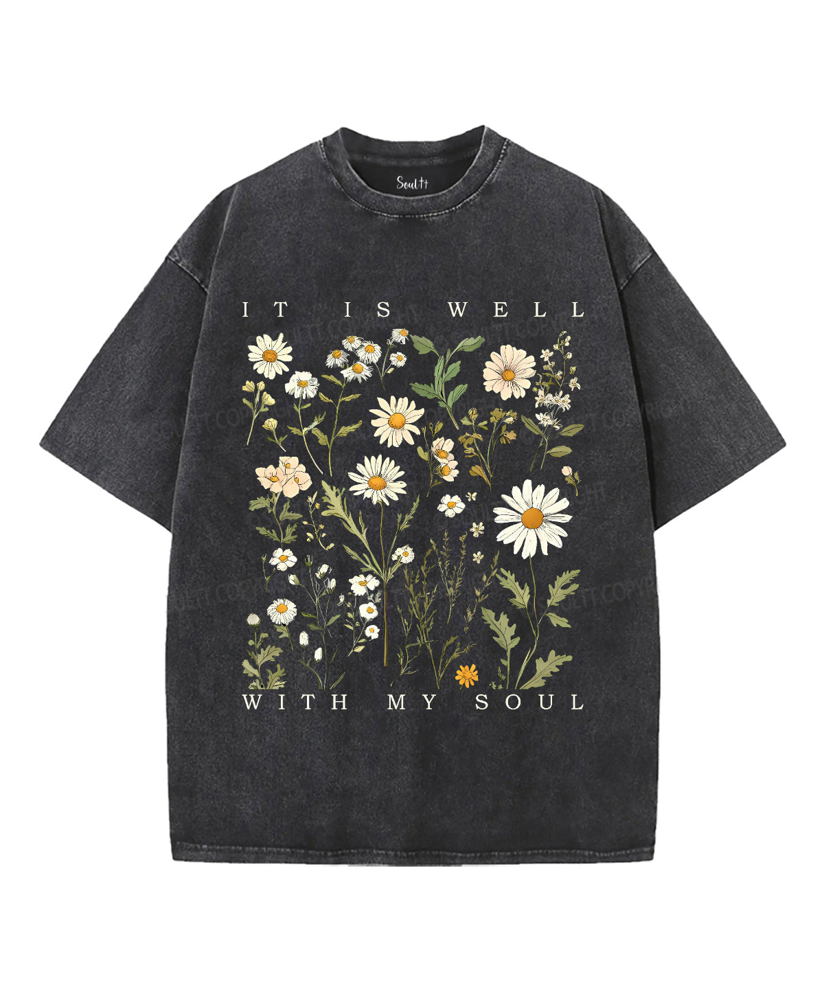 It Is Well With My Soul Unisex Washed Christian T-shirt Style007 Hoodie, Sweatshirt | CiraTrend.com (Image 2)