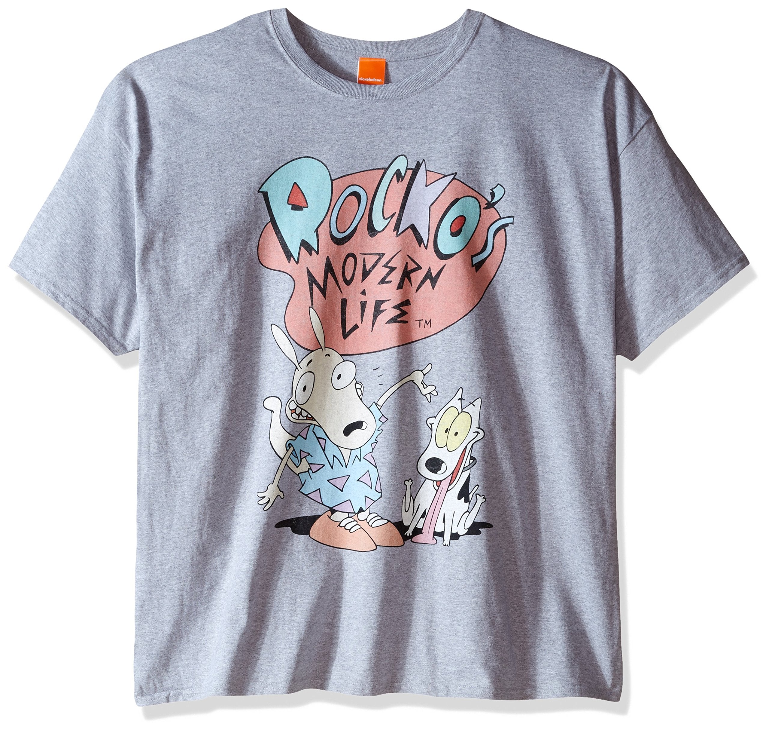 Rocko's Modern Life Mens T-Shirt - Rocko & Spunky Posed Under Logo Hoodie, Sweatshirt | CiraTrend.com