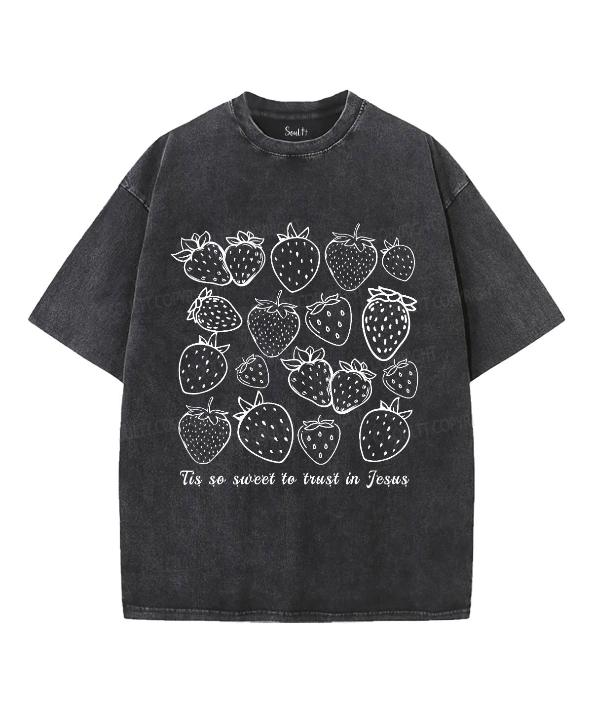 Tis So Sweet To Trust In Jesus Unisex Washed Christian T-shirt Hoodie, Sweatshirt | CiraTrend.com (Image 2)