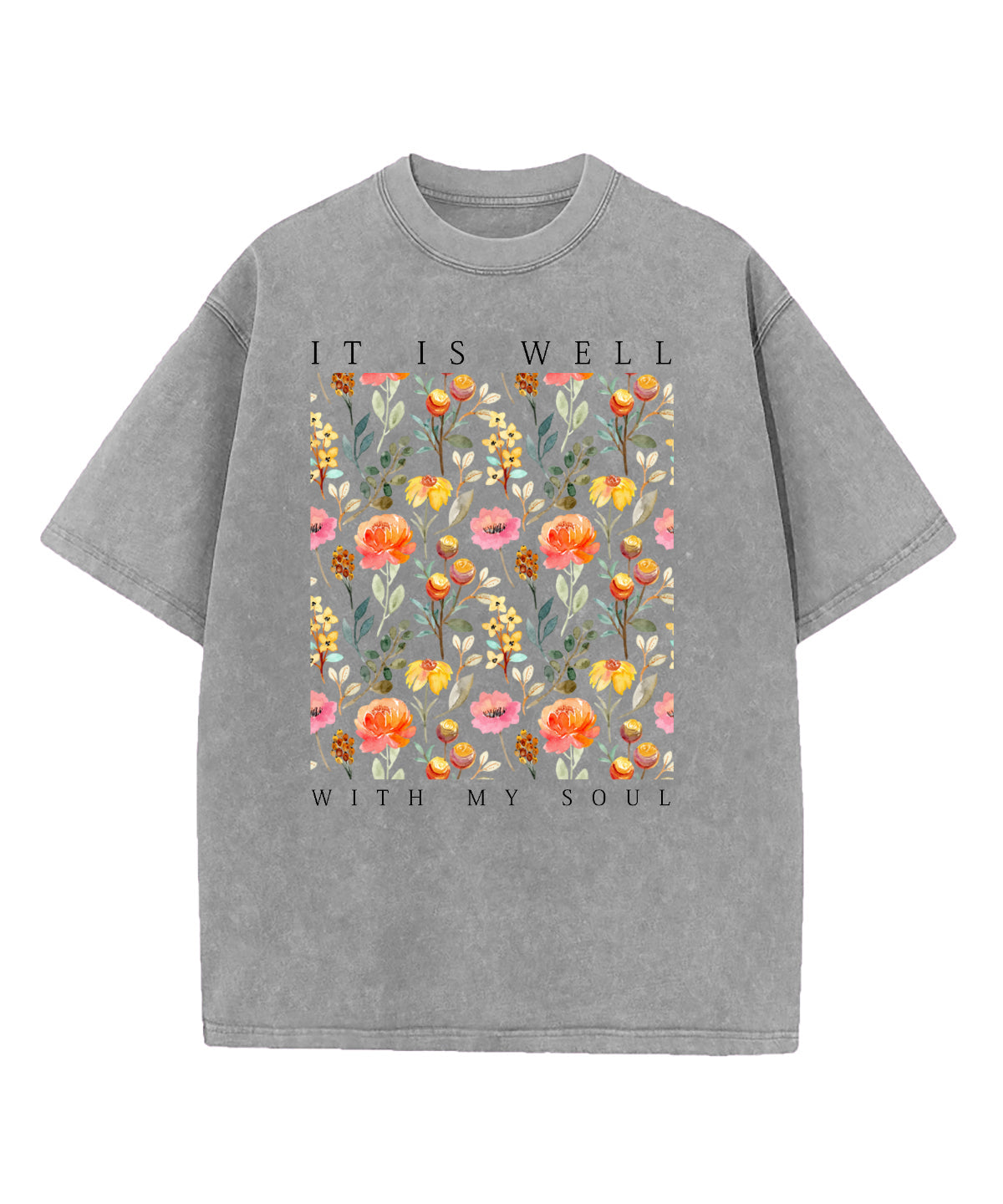 It Is Well With My Soul Washed Christian T-shirt Hoodie, Sweatshirt | CiraTrend.com (Image 5)