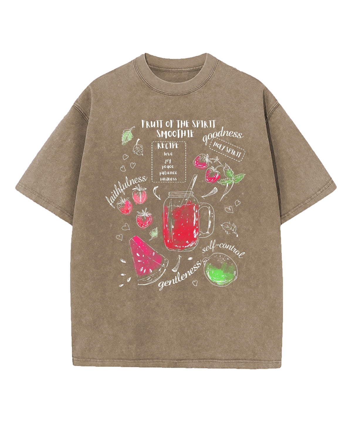 Fruit Of The Spirit Smoothie Washed Christian T-shirt Hoodie, Sweatshirt | CiraTrend.com (Image 5)