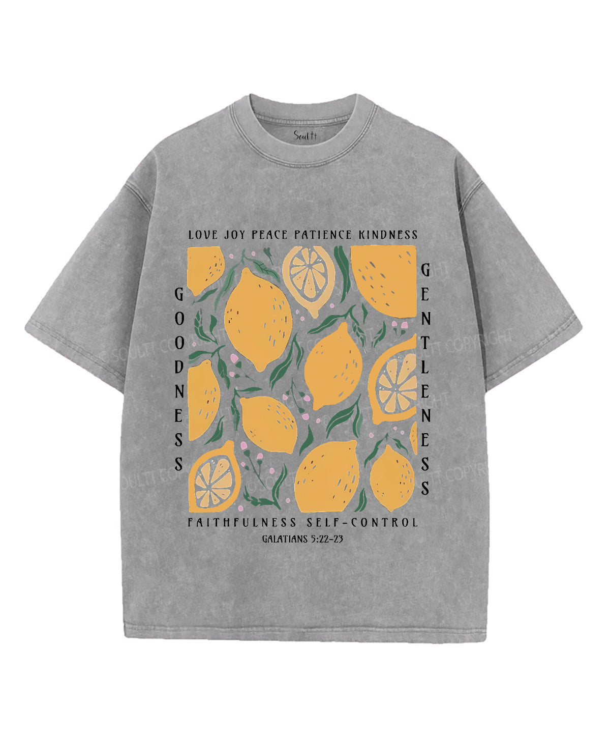Love Joy Peace Patience Kindness Unisex Washed Christian T-shirt Hoodie, Sweatshirt | CiraTrend.com (Image 3)