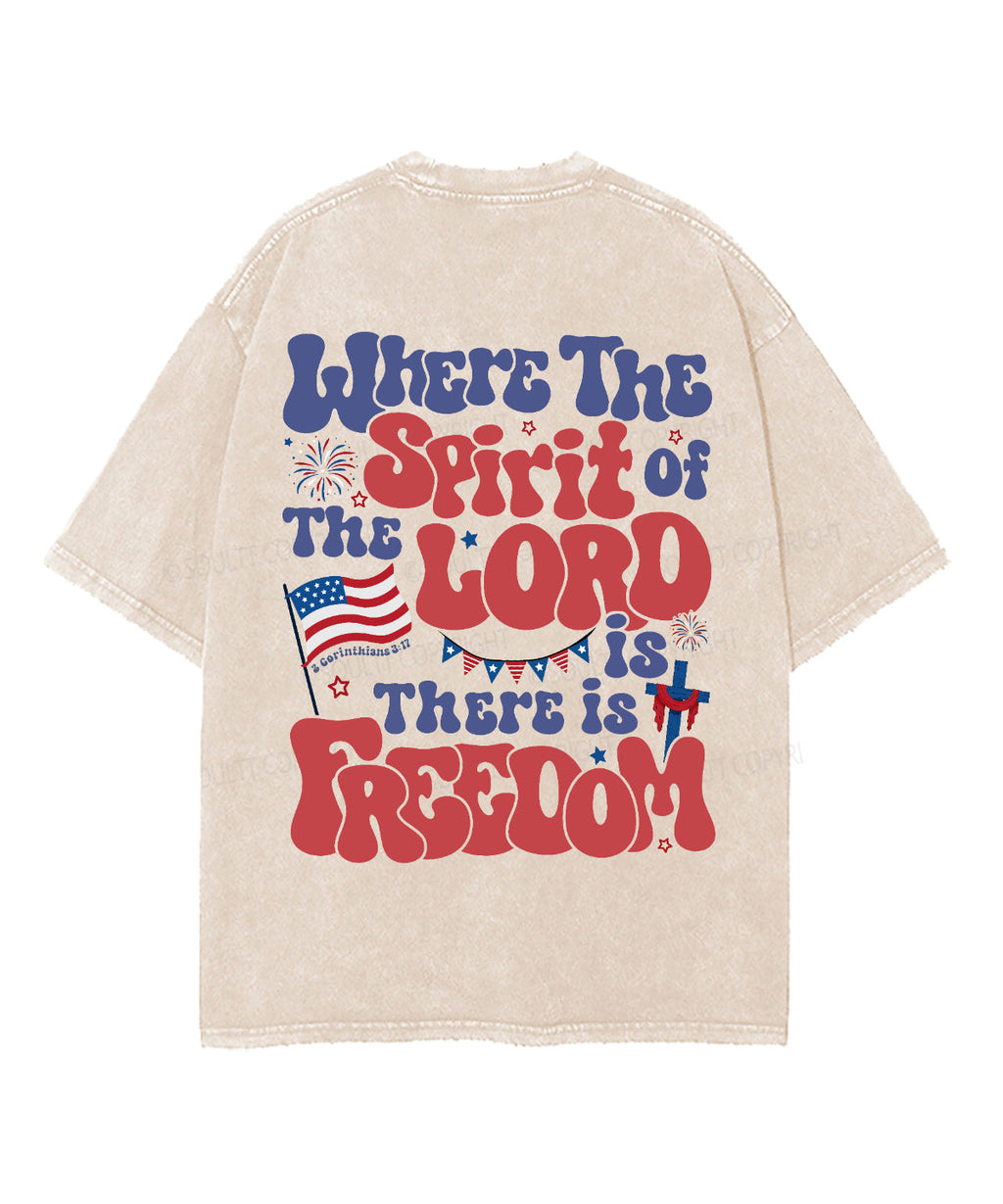 There Is Freedom Double Sided Washed Christian Style001 T-Shirts, Hoodie, Sweatshirt