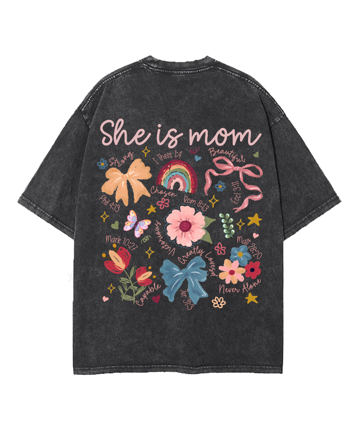 She Is Mom Double Sided Unisex Washed Christian T-shirt Style003 Hoodie, Sweatshirt | CiraTrend.com (Image 3)