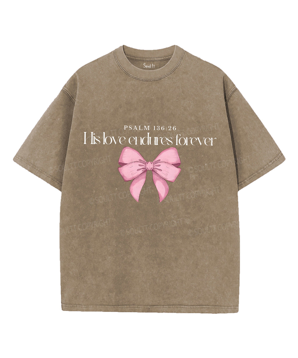 His Love Endures Forever Unisex Washed Christian T-shirt Hoodie, Sweatshirt | CiraTrend.com (Image 5)