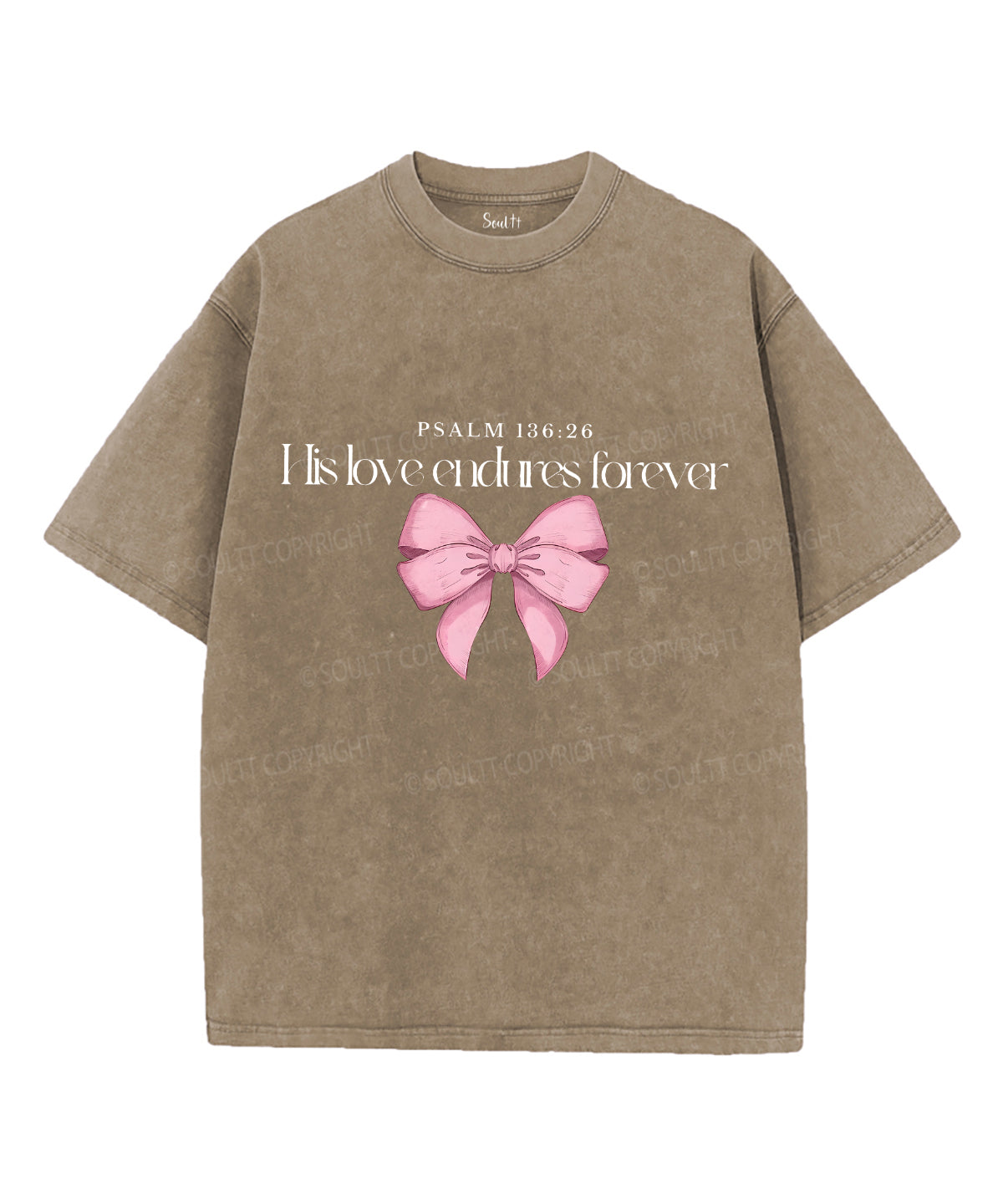 His Love Endures Forever Unisex Washed Christian T-shirt Hoodie, Sweatshirt | CiraTrend.com (Image 5)