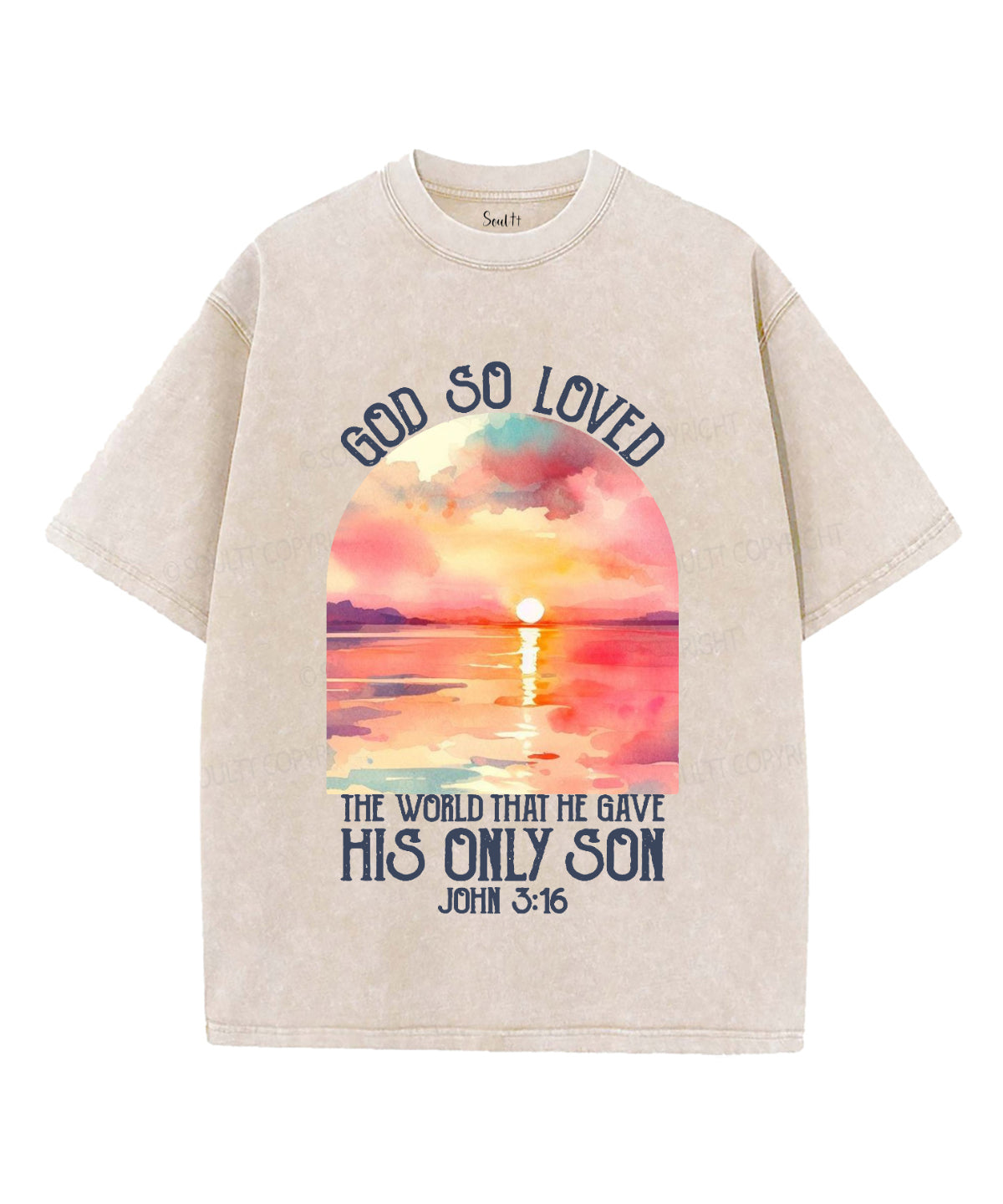God So Loved Washed Christian Style002 T-Shirts, Hoodie, Sweatshirt