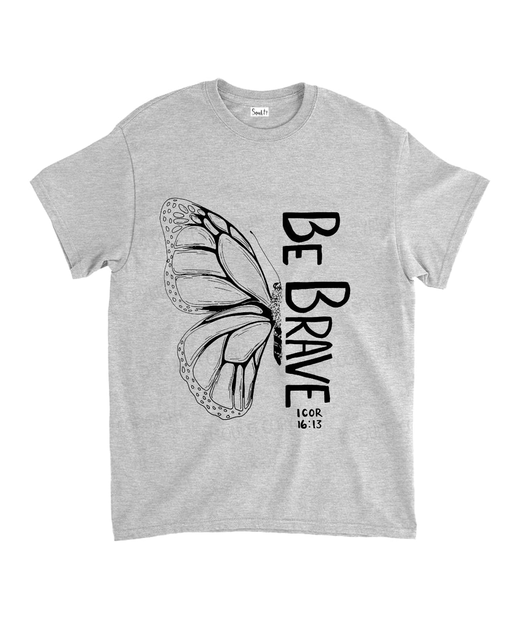 Be Brave Unisex Cotton Christian T-Shirt Hoodie, Sweatshirt | CiraTrend.com (Image 3)