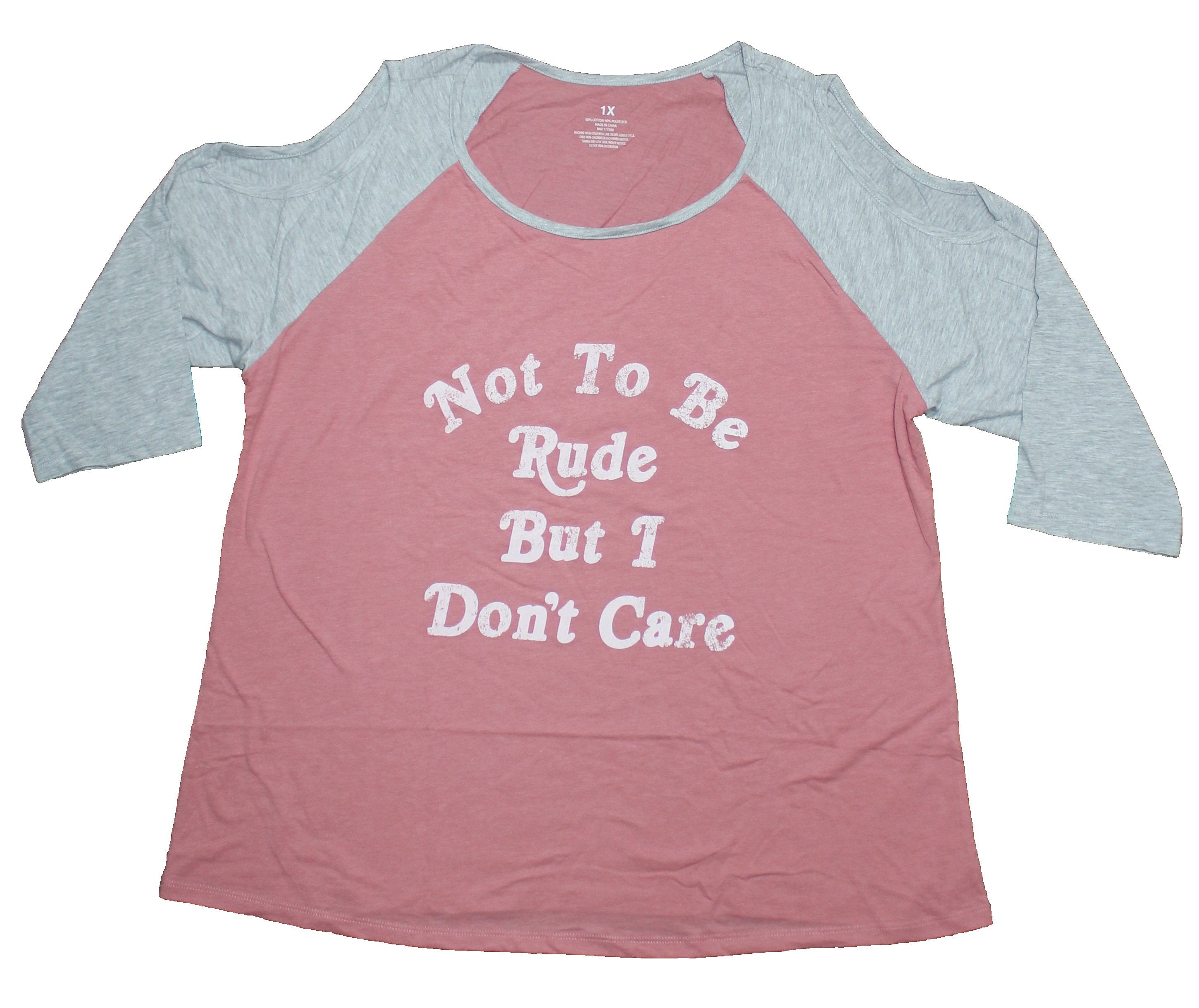 Girls Juniors Raglan T-Shirt - Not to Be Rude But I Don't Care Hoodie, Sweatshirt | CiraTrend.com