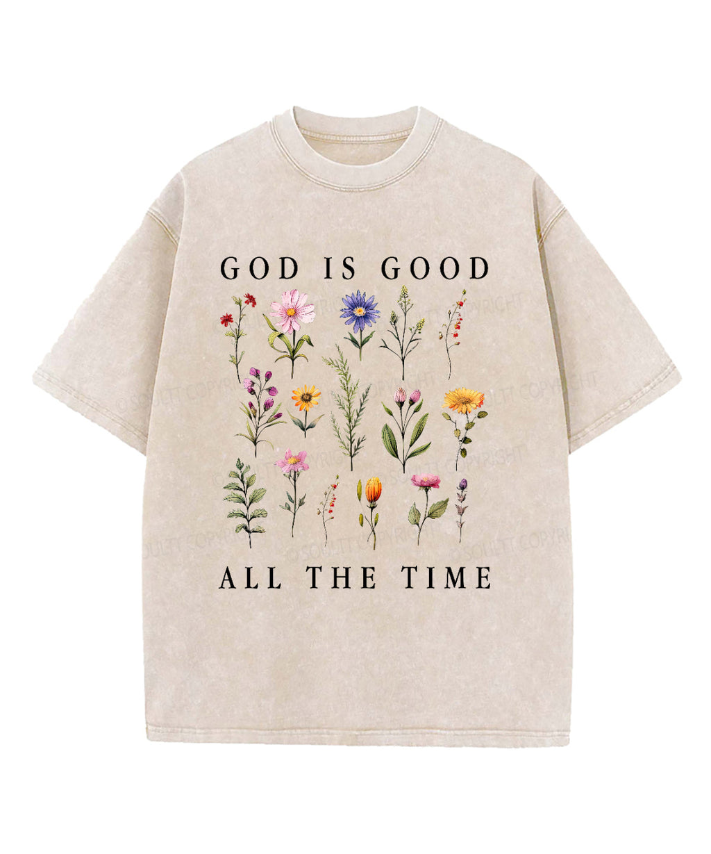 God Is Good All The Time Washed Christian T-shirt Hoodie, Sweatshirt | CiraTrend.com (Image 3)