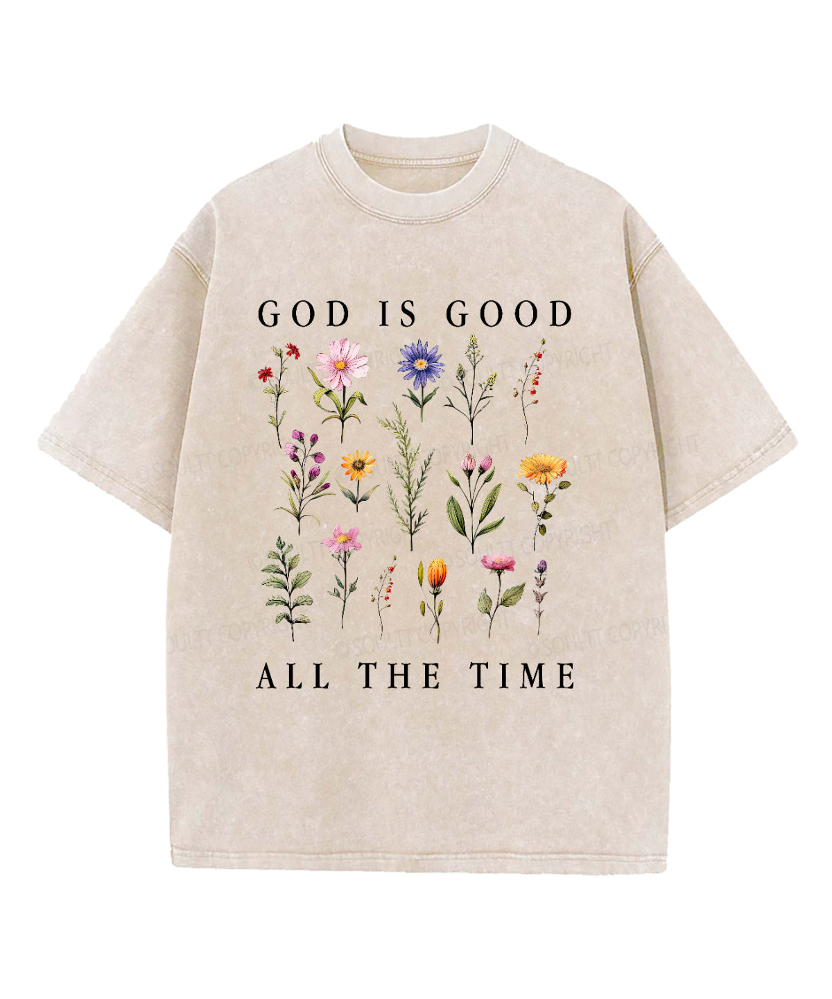 God Is Good All The Time Washed Christian T-shirt Hoodie, Sweatshirt | CiraTrend.com (Image 3)