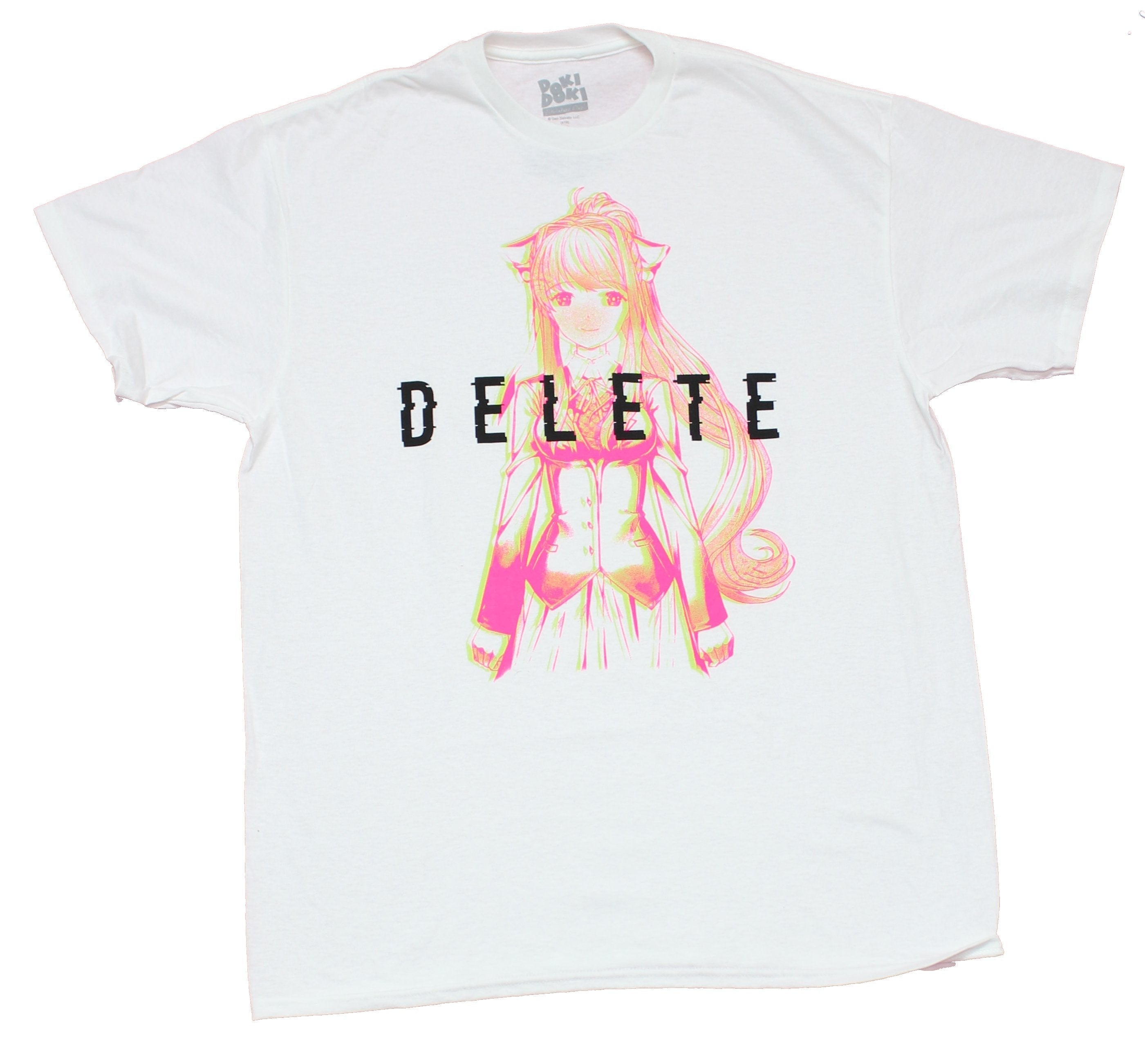 Doki Doki Literature Club Mens  T-Shirt - Delete Monika Image Hoodie, Sweatshirt | CiraTrend.com