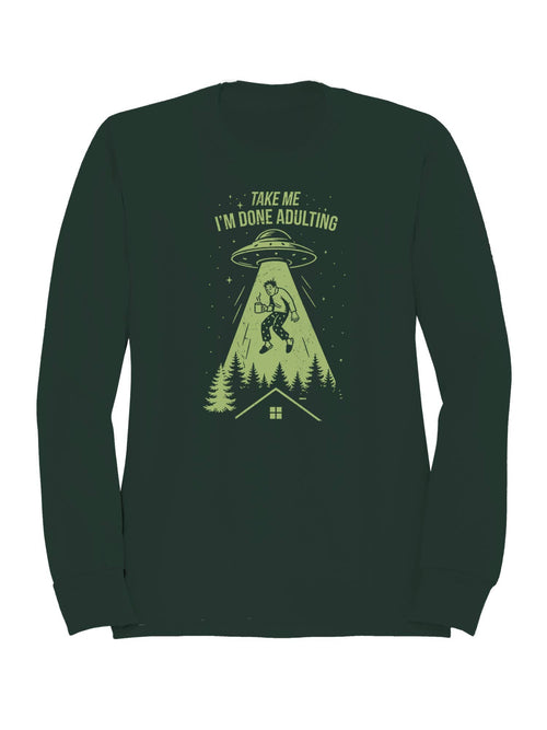 Alien Abduction - Done Adulting Women's Sweatshirt