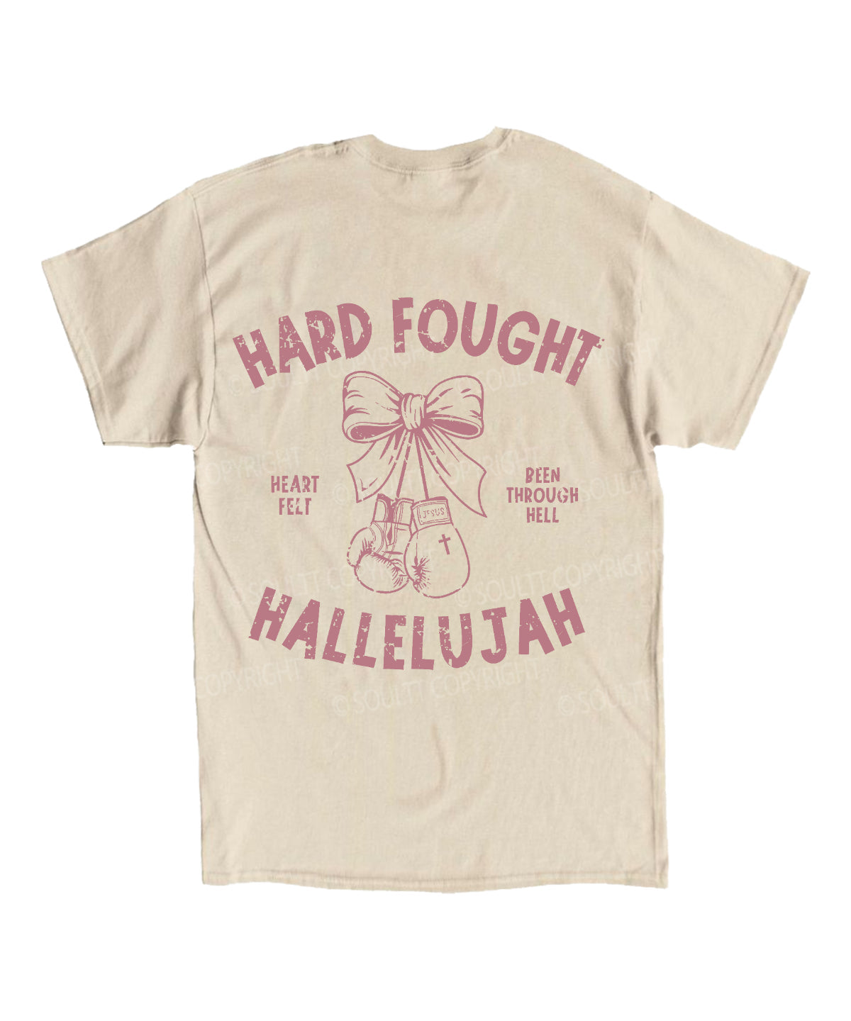 Hard Fought Double Sided Unisex Cotton Christian T-Shirt Hoodie, Sweatshirt | CiraTrend.com (Image 3)