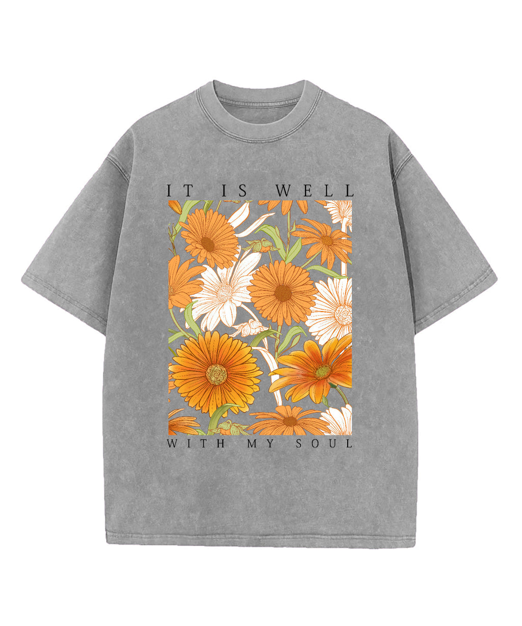 It Is Well With My Soul Washed Christian T-shirt Style009 Hoodie, Sweatshirt | CiraTrend.com (Image 3)