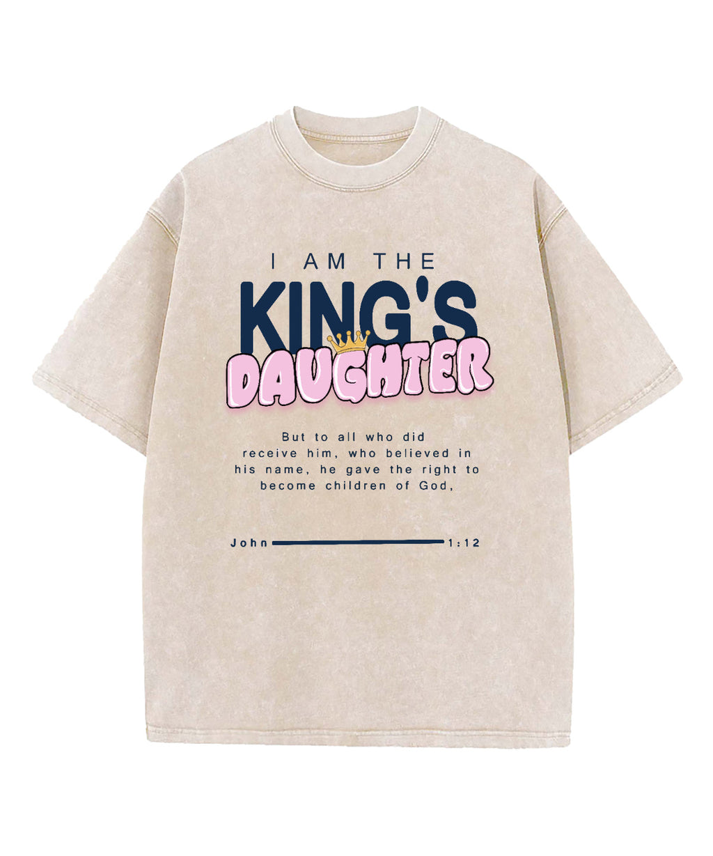 The King's Daughter Washed Christian T-shirt Hoodie, Sweatshirt | CiraTrend.com (Image 5)
