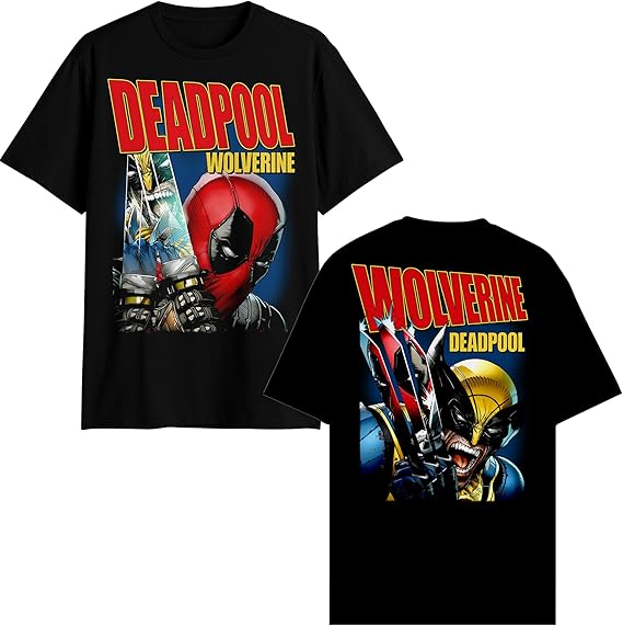 Deadpool & Wolverine Mens T-Shirt - Wolvy & Pool Reflect Upon Each Other 2 Sides Hoodie, Sweatshirt | CiraTrend.com (Image 1)