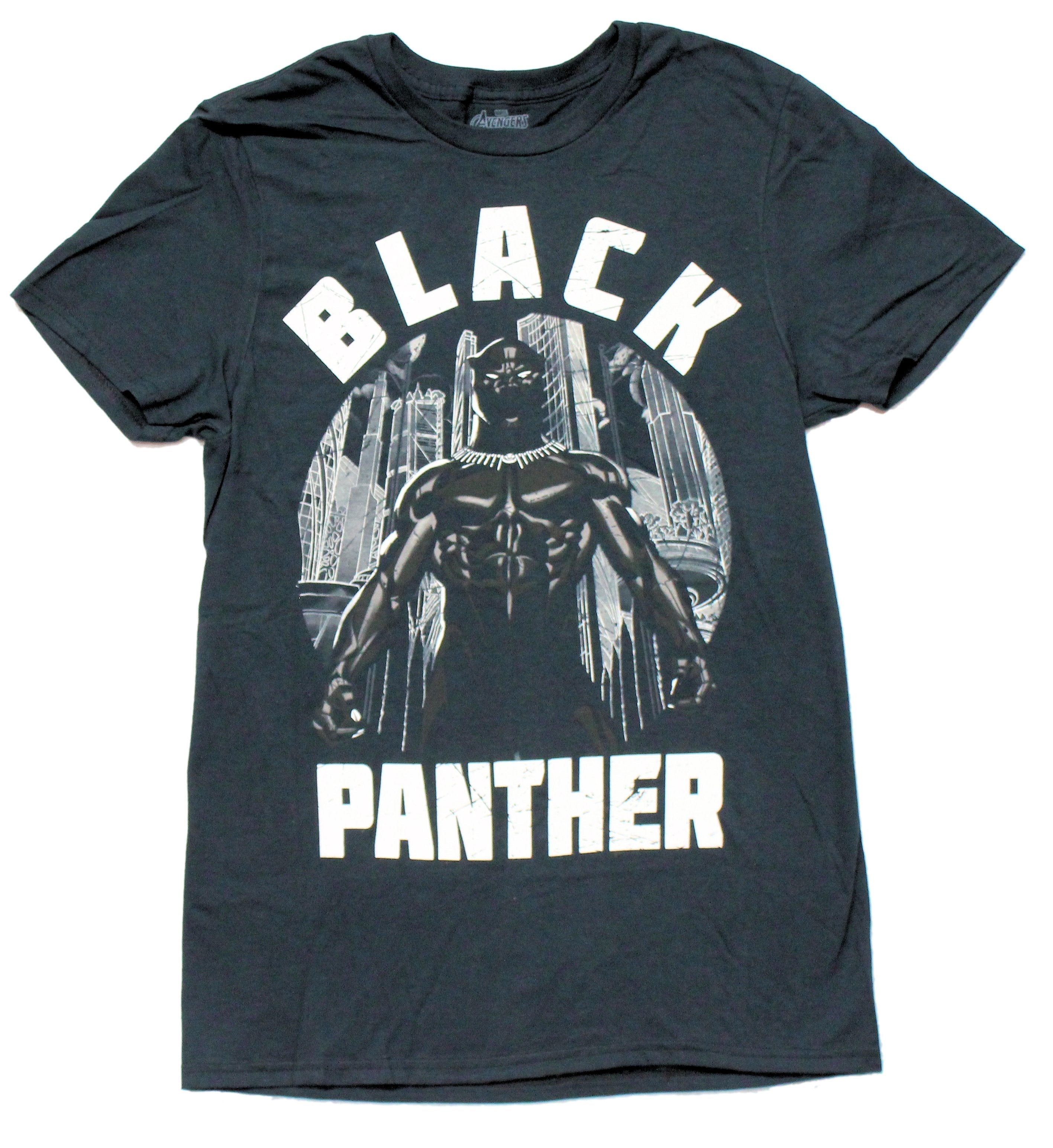 Black Panther Mens T-Shirt - Standing Proud Between Distressed Name Hoodie, Sweatshirt | CiraTrend.com