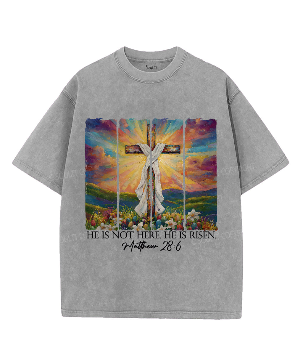 He Is Risen Unisex Washed Christian T-shirt Style009 Hoodie, Sweatshirt | CiraTrend.com (Image 2)