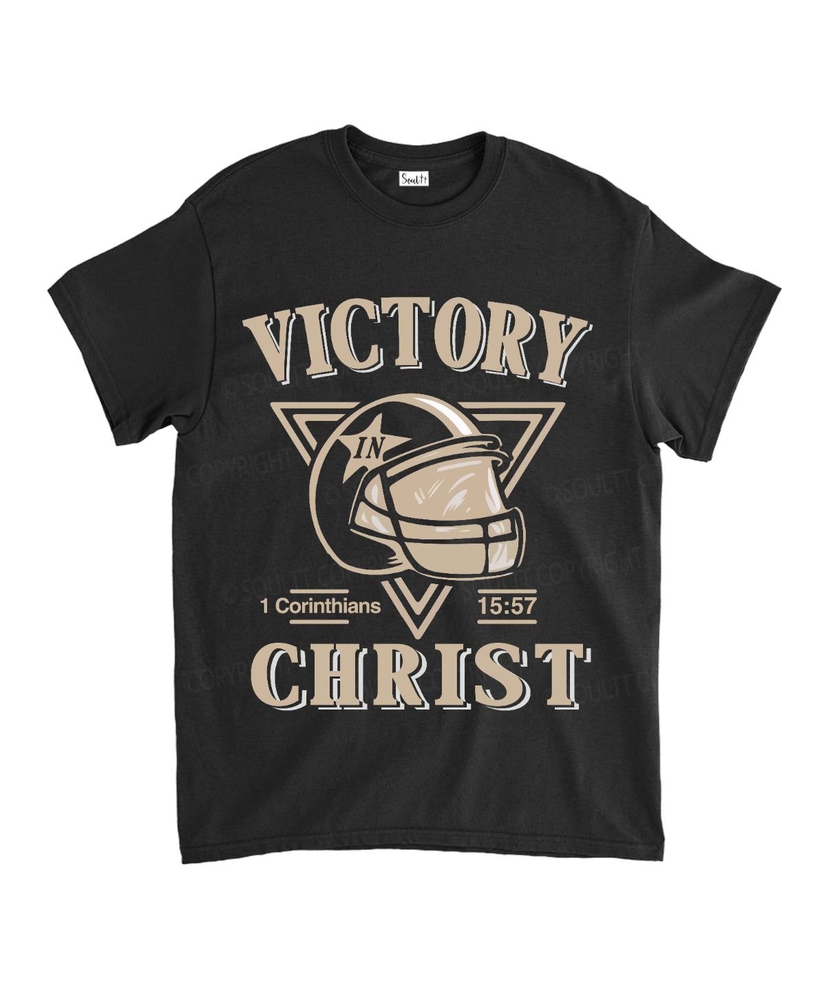 Victory In Christ Football Unisex Cotton Christian T-Shirt Hoodie, Sweatshirt | CiraTrend.com (Image 3)