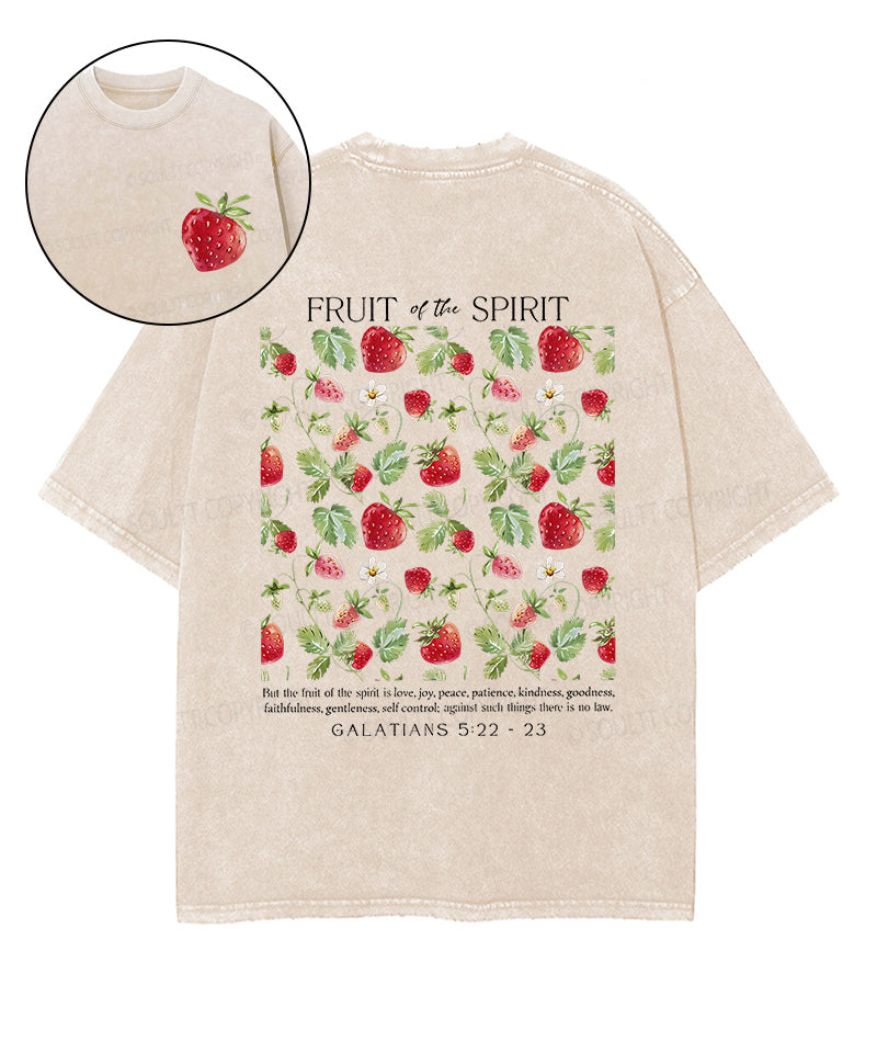 Fruit of the Spirit Double Sided Unisex Washed Christian T-shirt Style001 Hoodie, Sweatshirt | CiraTrend.com (Image 1)
