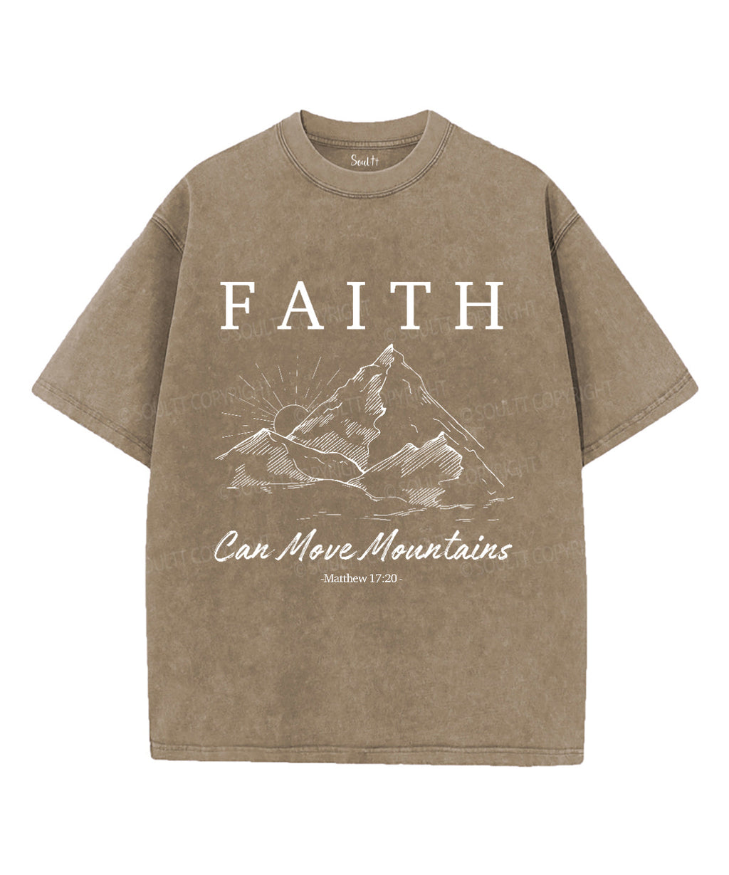 Faith Can Move Mountains Unisex Washed Christian T-shirt Hoodie, Sweatshirt | CiraTrend.com (Image 5)