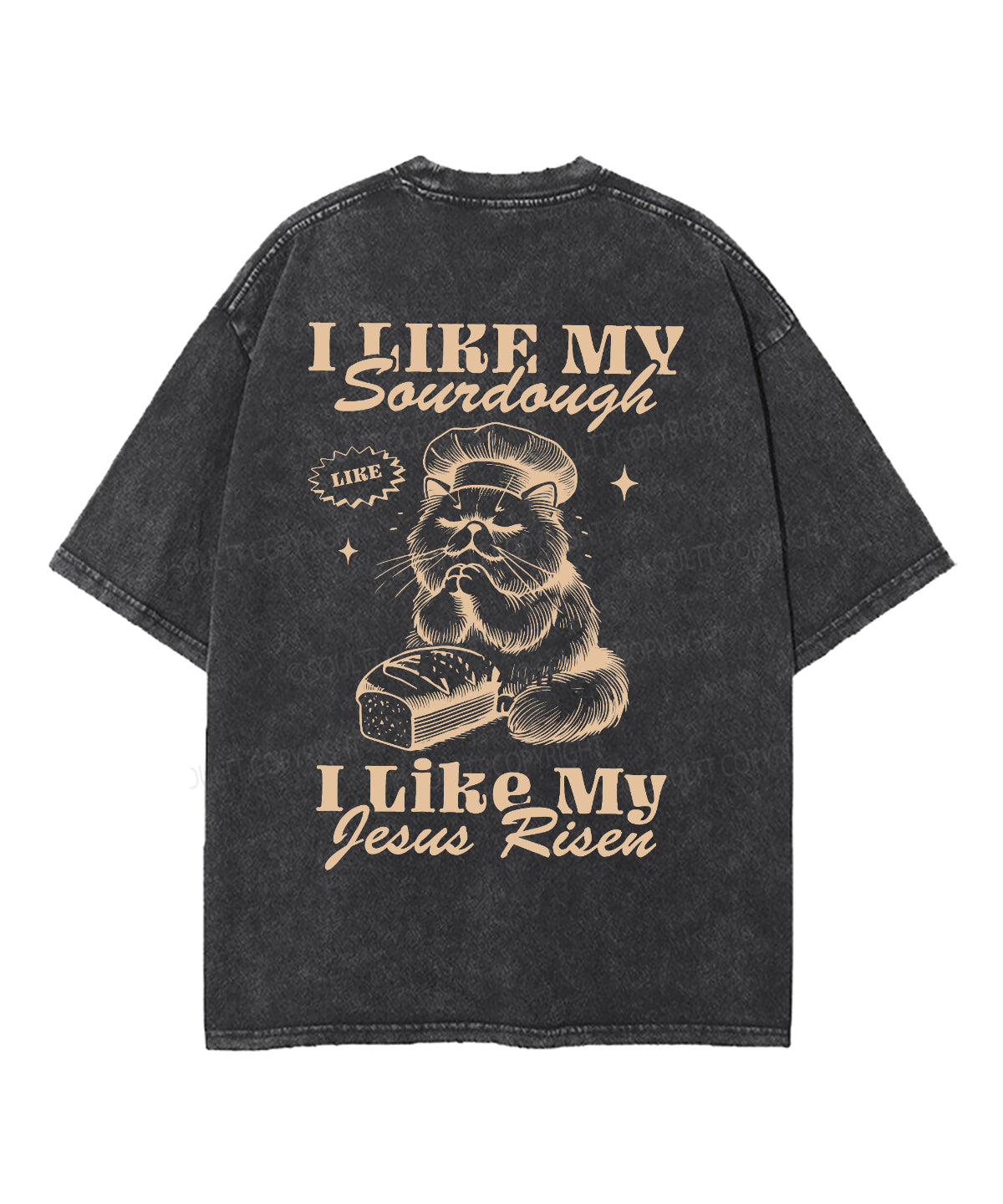 I Like My Jesus Risen Double Sided Unisex Washed Christian T-shirt Hoodie, Sweatshirt | CiraTrend.com (Image 2)