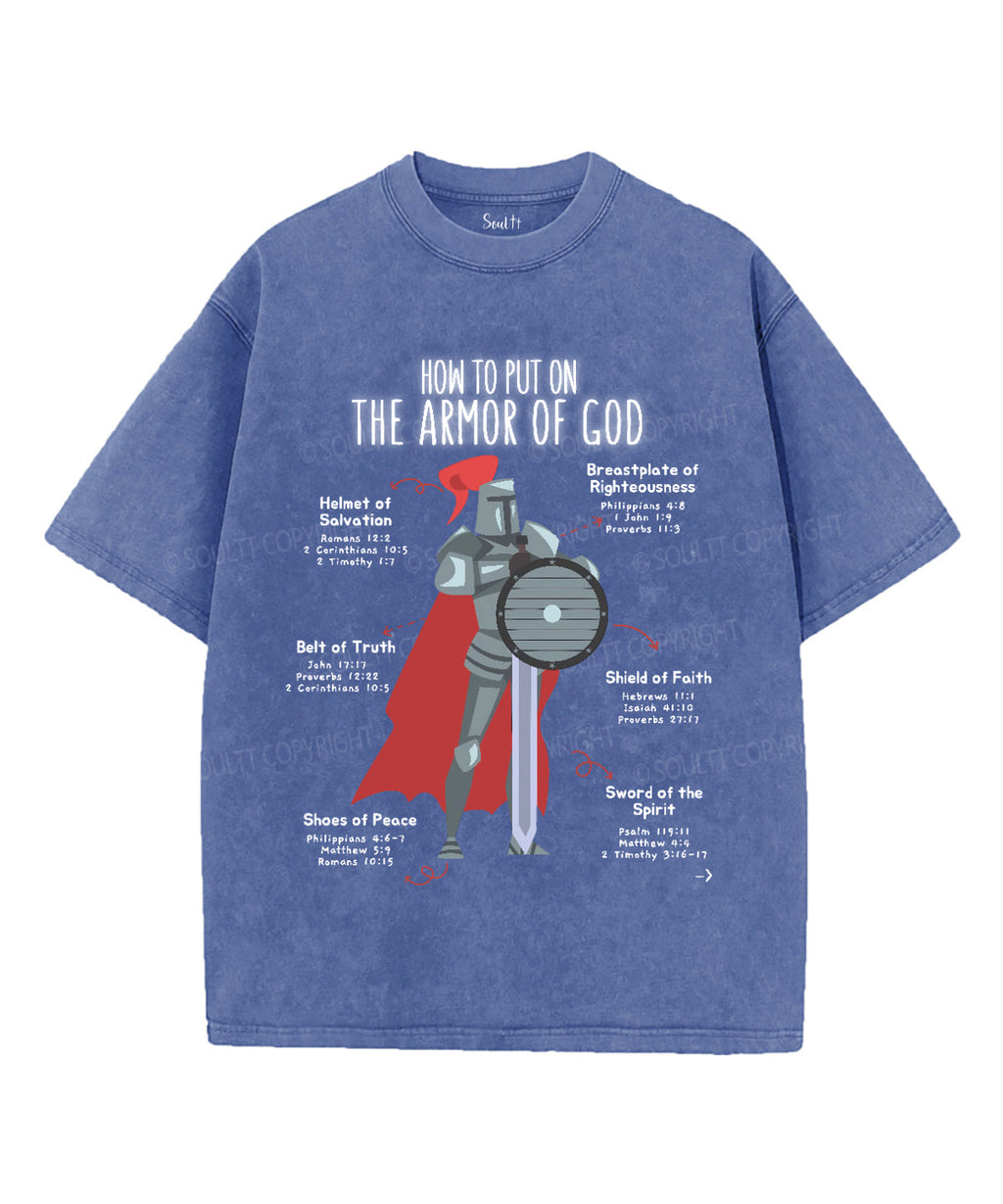 Armor God Washed Christian T-Shirts, Hoodie, Sweatshirt