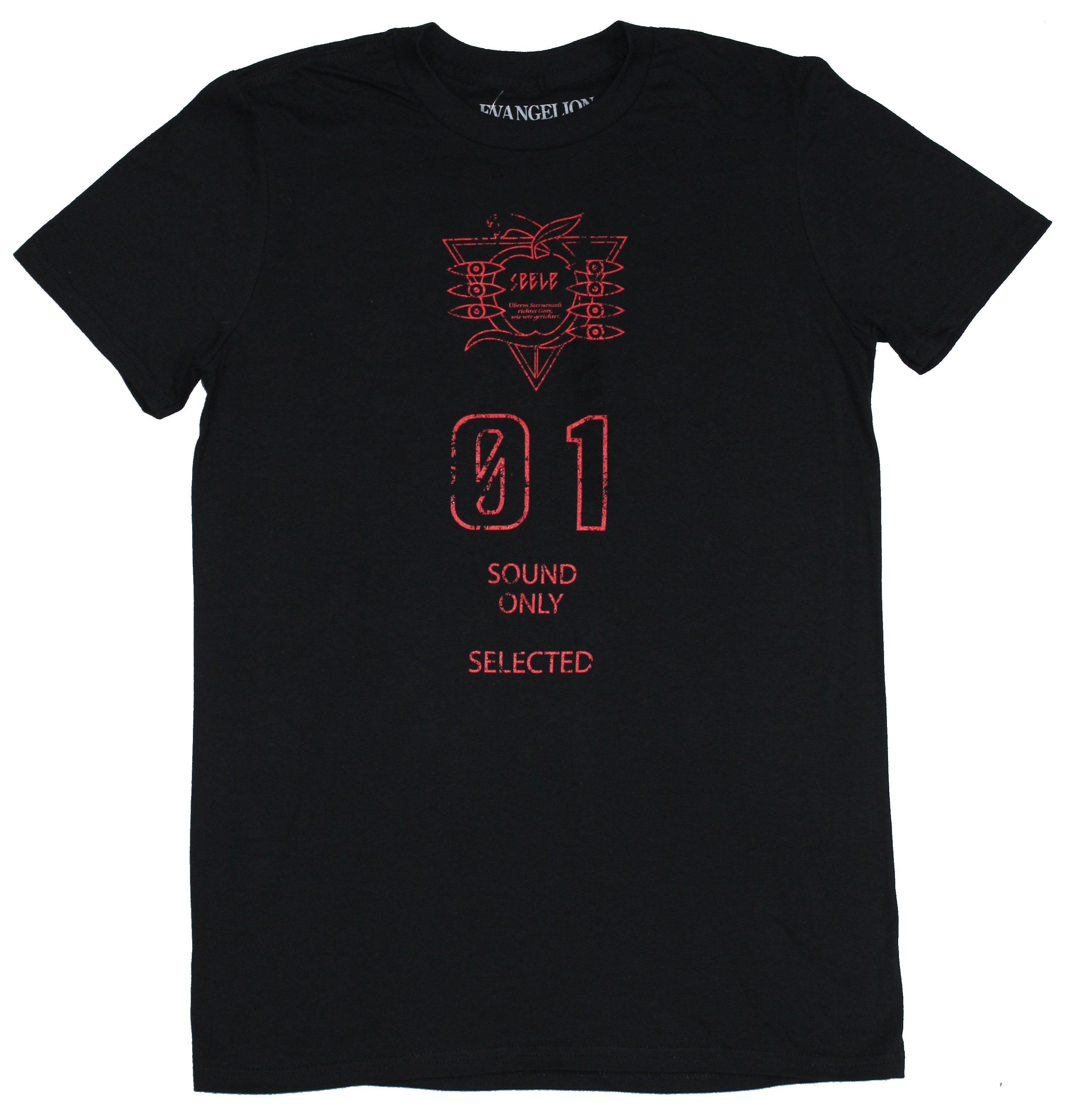 Evangelion Mens T-Shirt - Sound Only Selected 01 Crest Image Hoodie, Sweatshirt | CiraTrend.com