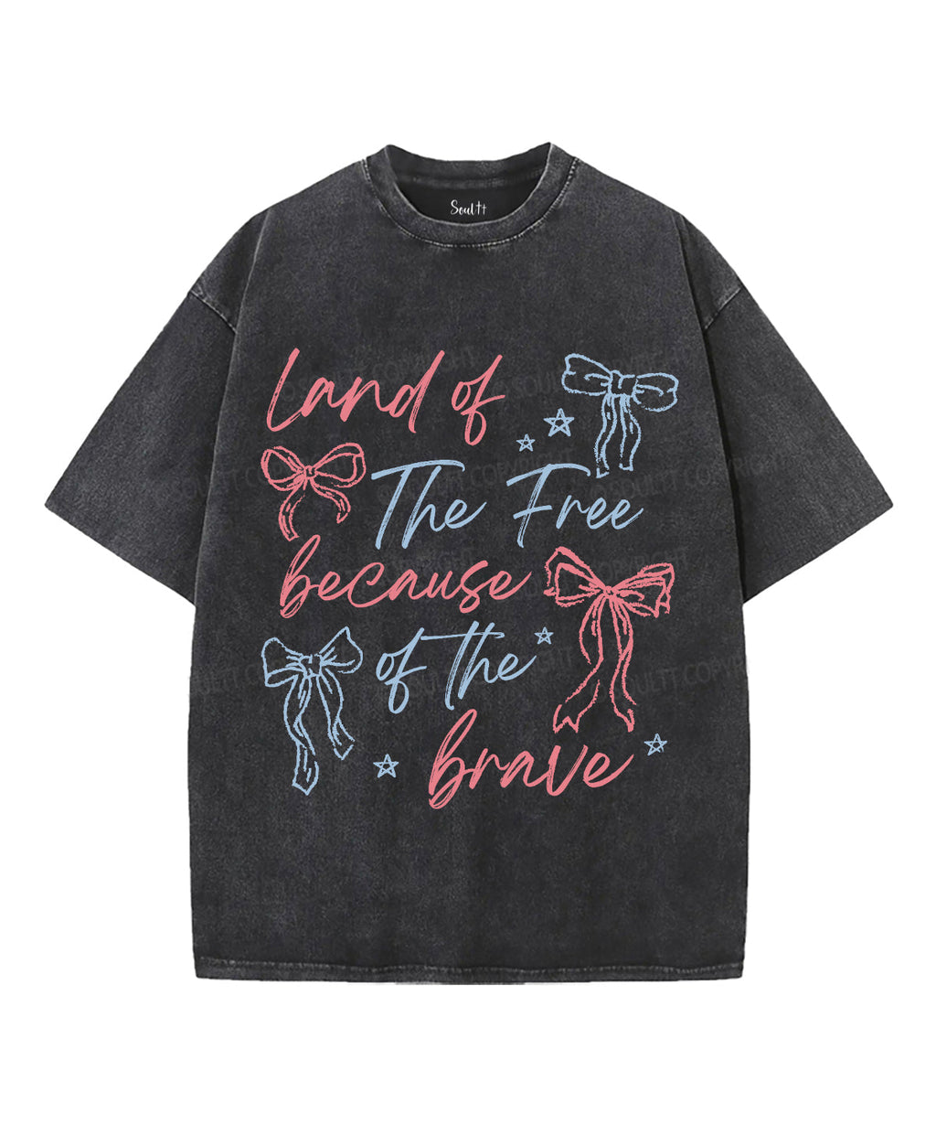 Land Of The Free Unisex Washed Christian T-shirt Style003 Hoodie, Sweatshirt | CiraTrend.com (Image 1)