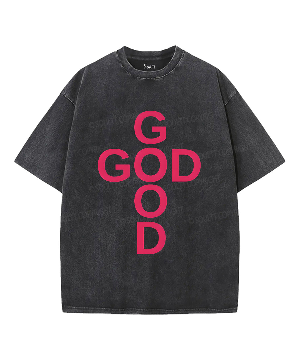 God Is Good Unisex Washed Christian T-shirt Style004 Hoodie, Sweatshirt | CiraTrend.com (Image 1)
