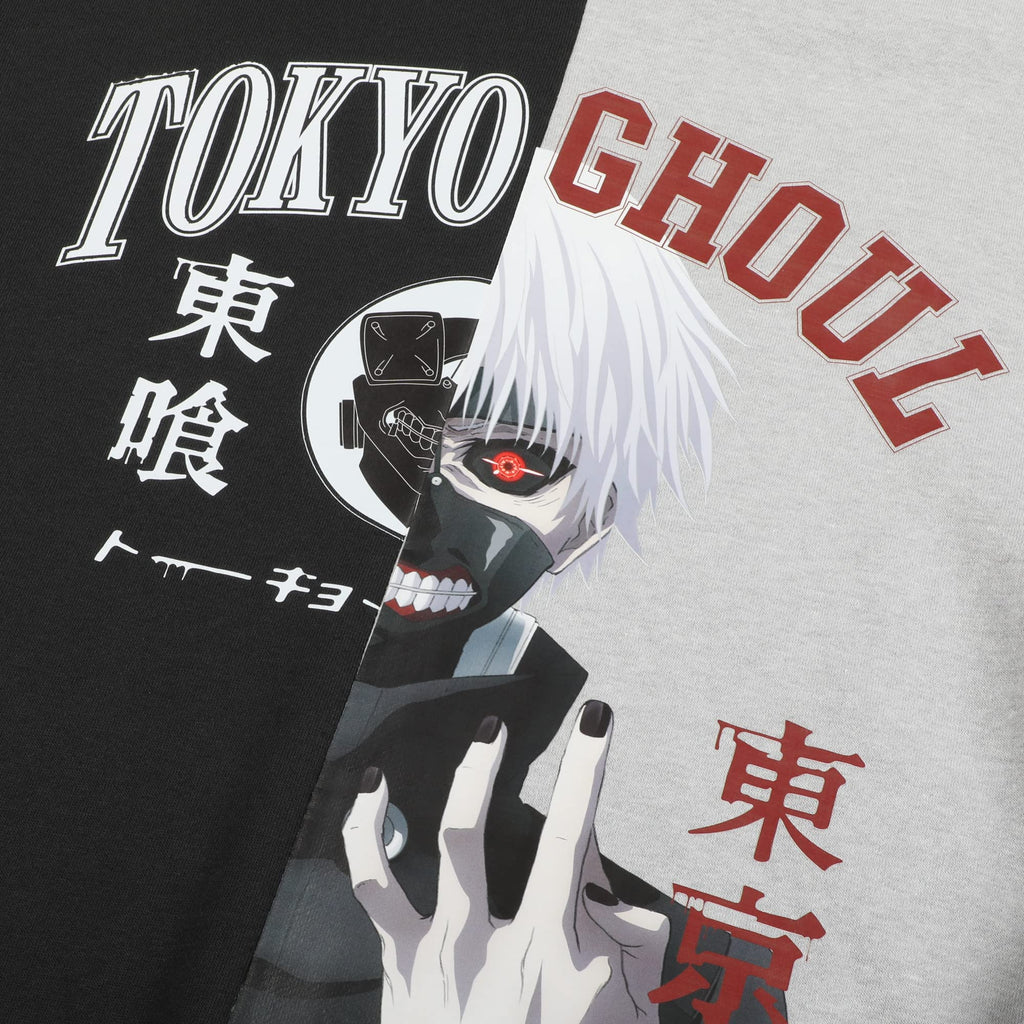 Bioworld Tokyo Ghoul Ken Kaneki Kanji Crew Neck Black Heather Men's Sweatshirt T-Shirts, Hoodie | CiraTrend.com (Image 3)
